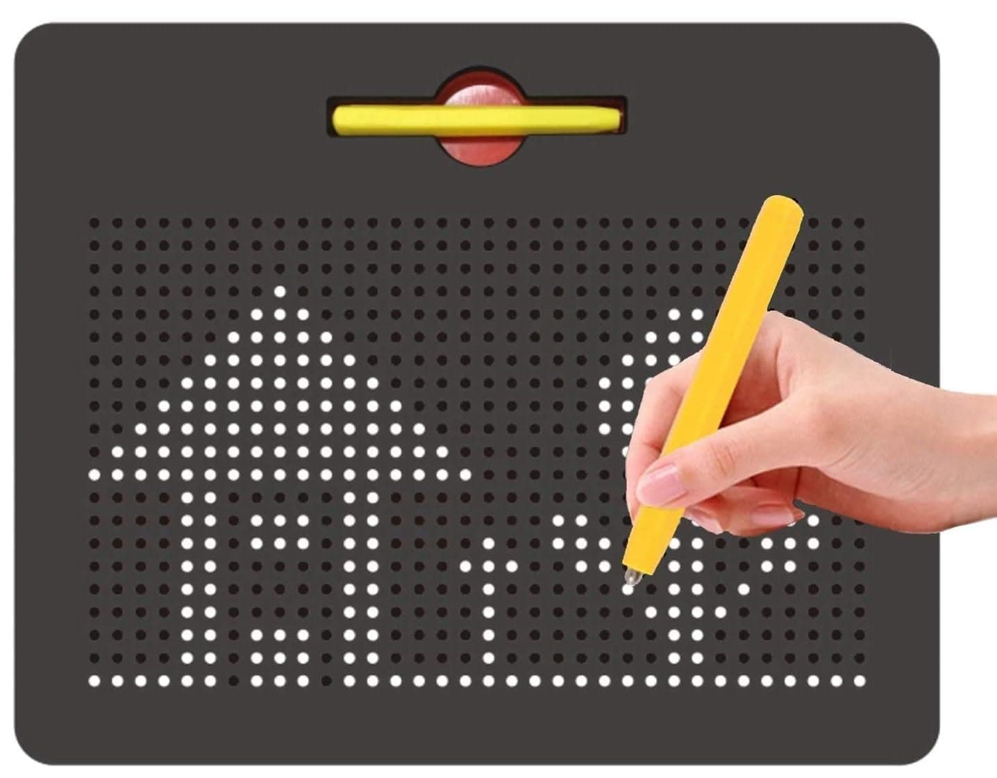 Toy Imagine Magnetic Clipboard Drawing Board with Pen & Ball Beads | Compressed Magnet Learning Graffiti Pad | Creative Kids’ Educational Toy & Gift (Big)
