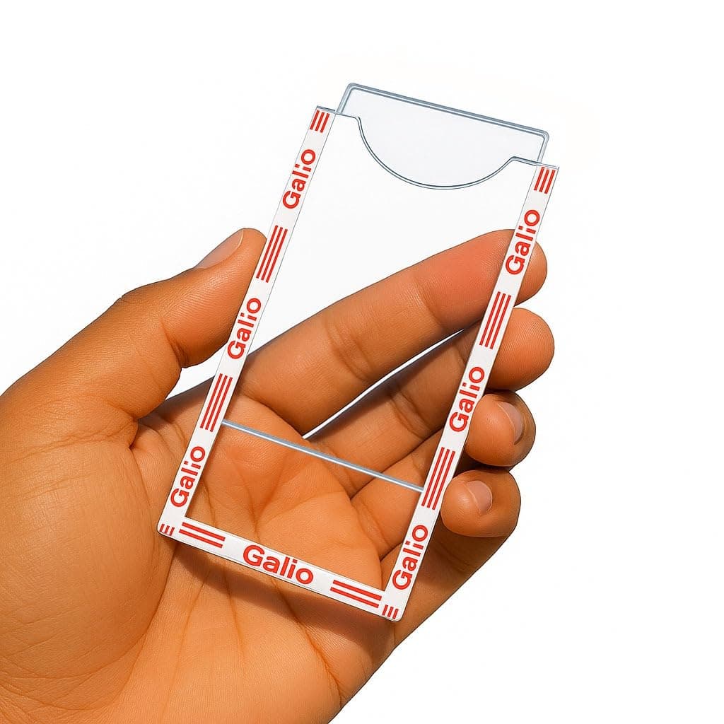 Vadda Transparent Car Windshield ID Card Holder | Removable Parking Ticket & Visitor Pass Holder | Self Adhesive Card Pocket for Car Glass | Display Holder for Office Pass, Permit & Visiting Cards