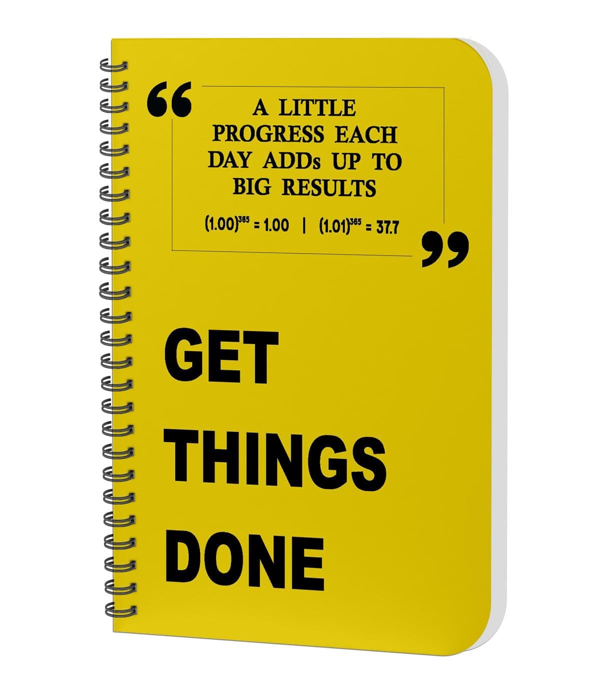 AccuPrints Undated Daily Planner I A5 I Hard Cover I Plan your day | To do List (Daily Planner, Dreamy Start(Yellow/Get Things Done)