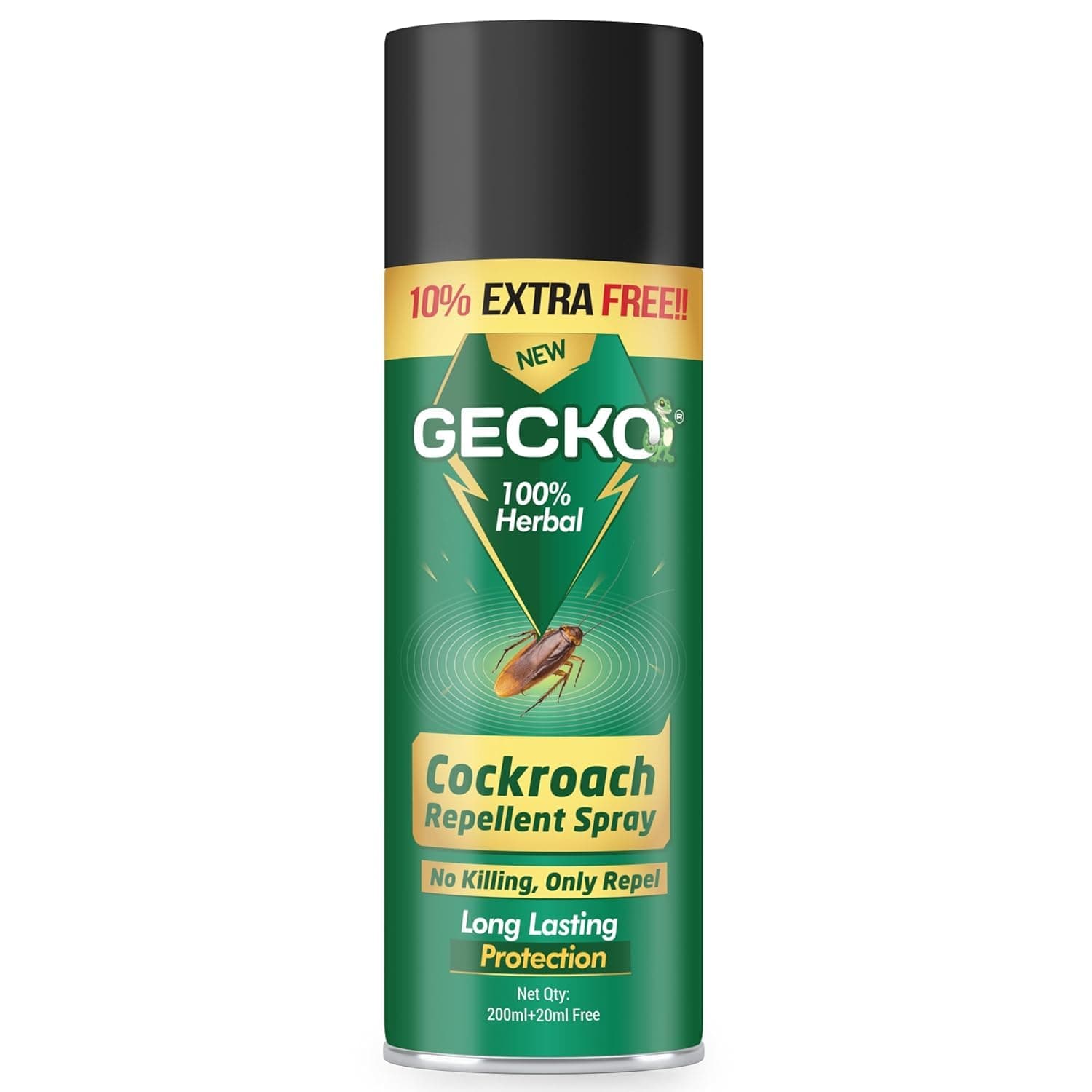 Shadow Securitronics Gecko Cockraoch Repellent Spray - Non-Toxic Cockroach Repellent for Home, Kitchen, and Office, Human & Pet Friendly with Refreshing Fragrance and biodegradable 100% Natural(200Ml)