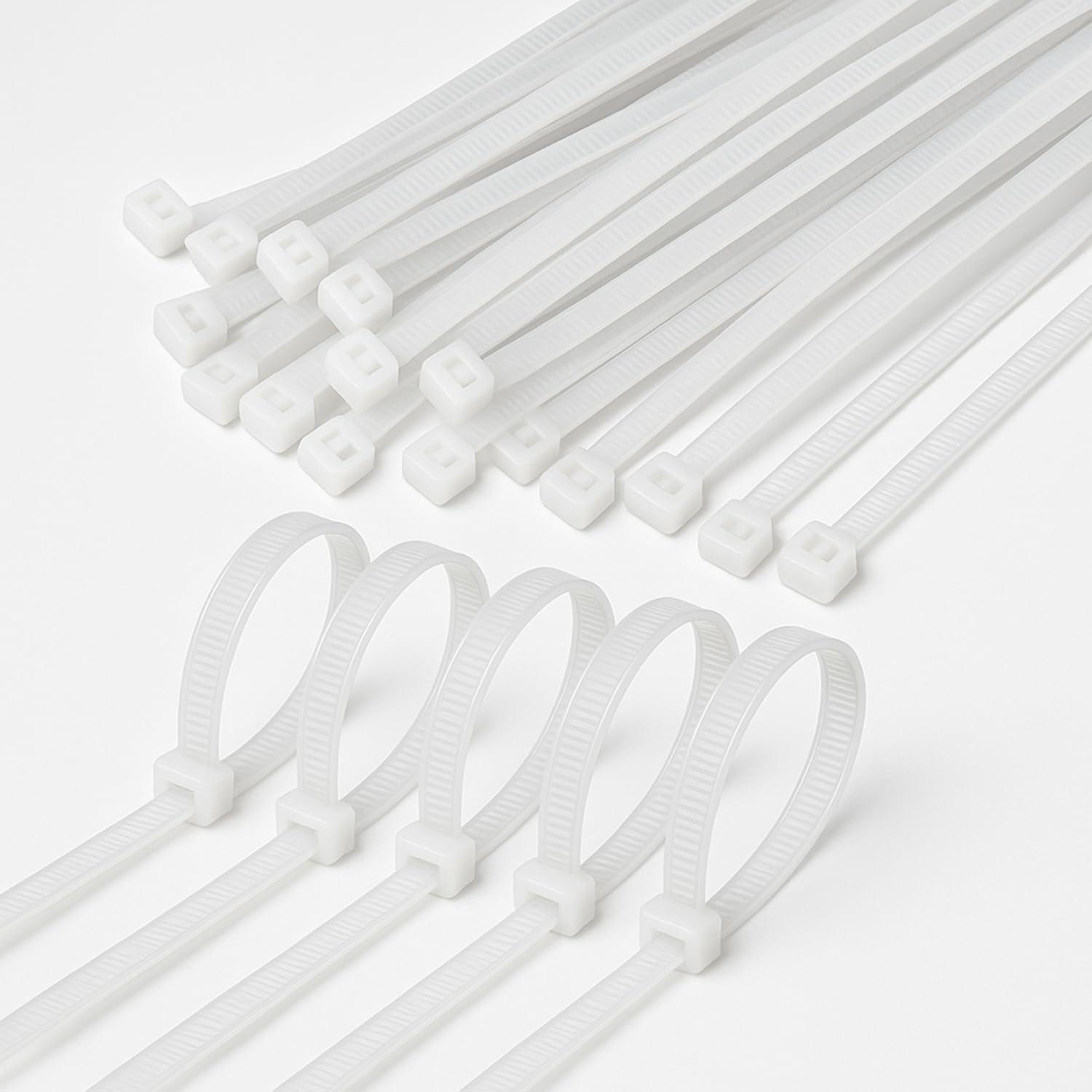 Tidy Fox Self Locking Cable Ties | White | 4 inch x 2.5 mm (10 cm) | 500 nos