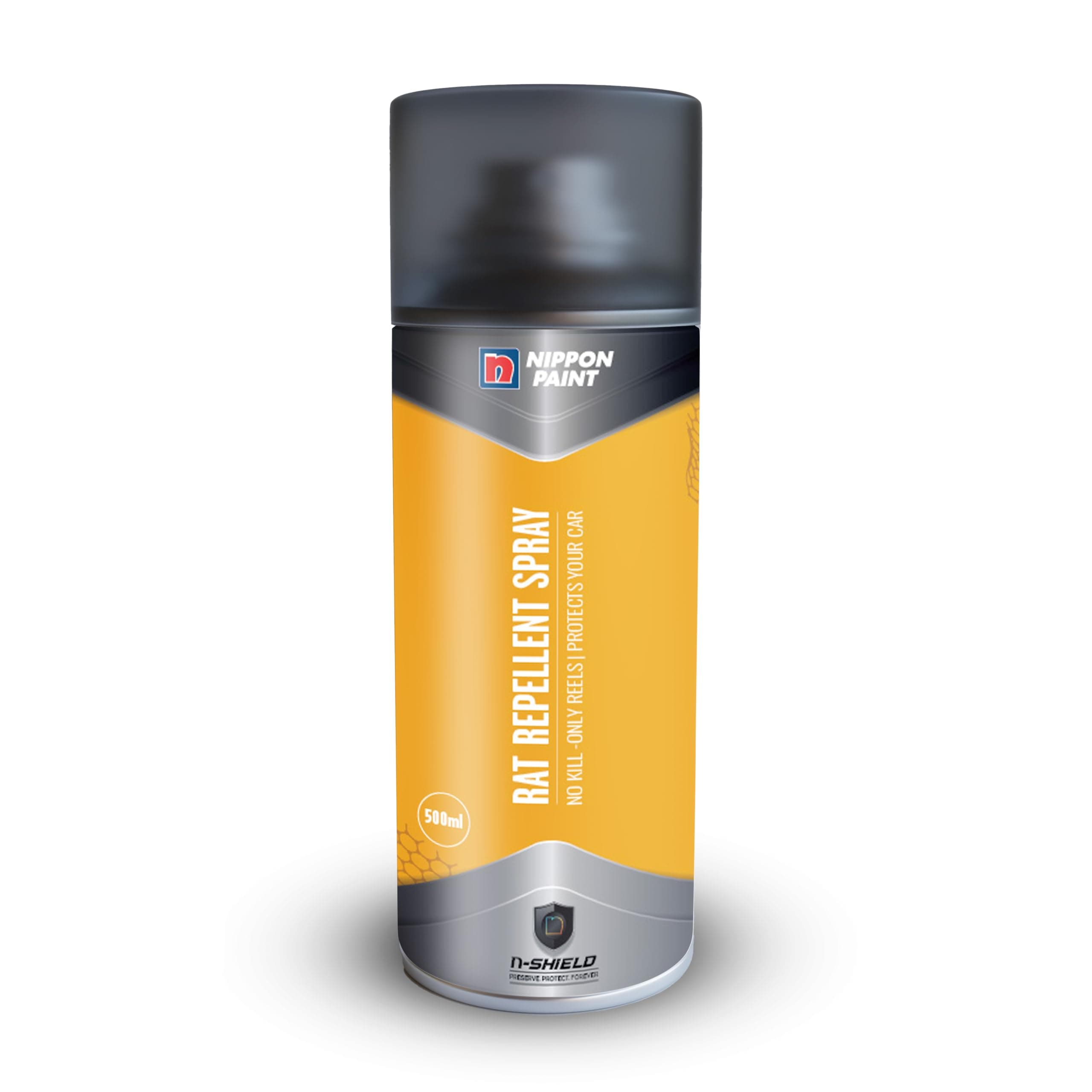 Nippon Paint n-Shield Rat Repellent Coating Spray 500ml | Protects Car Engine Wires from Rats & Rodents | Long-Lasting Protective Coating | Automotive Anti-Rodent Spray for Cars & Bikes