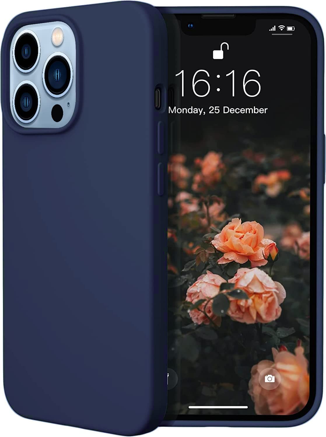 DIZORO Microfiber Candy Case Compatible for iPhone 13 Pro Max Navy
