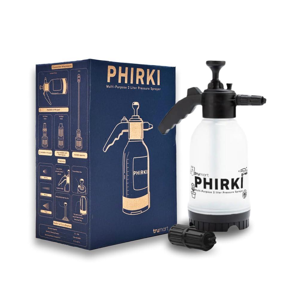 Phirki - 2Ltr Foam Sprayer for Car & Bike Washing, Home Cleaning – High-Pressure Blaster for Cleaning, Adjustable Nozzle, No Electricity Needed – Produces Thick, Long-Lasting Foam. (Only Sprayer)