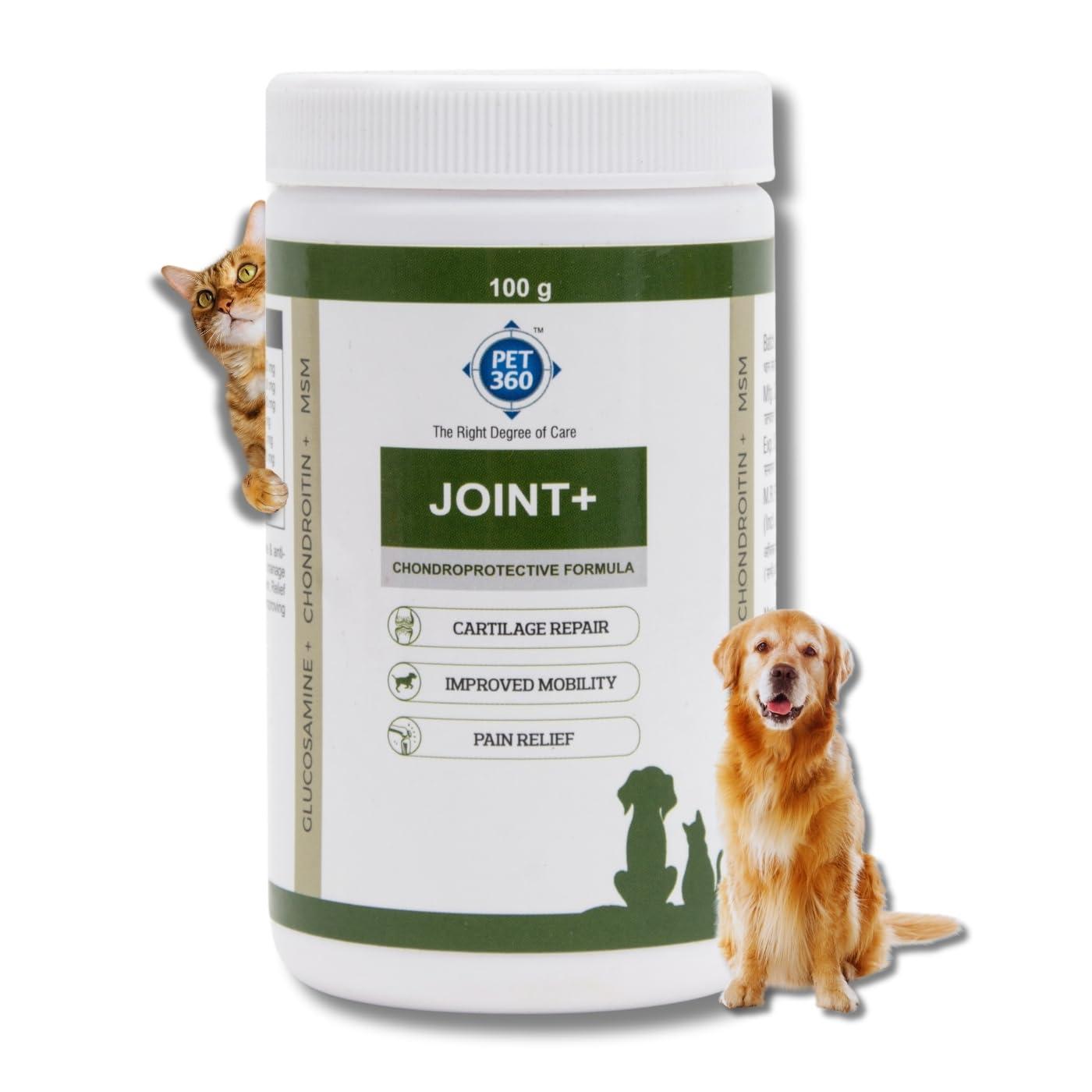 PET360 Joint+ 100 GMS, Hip, Joints, Cartilage Supplement for Dogs & Cats