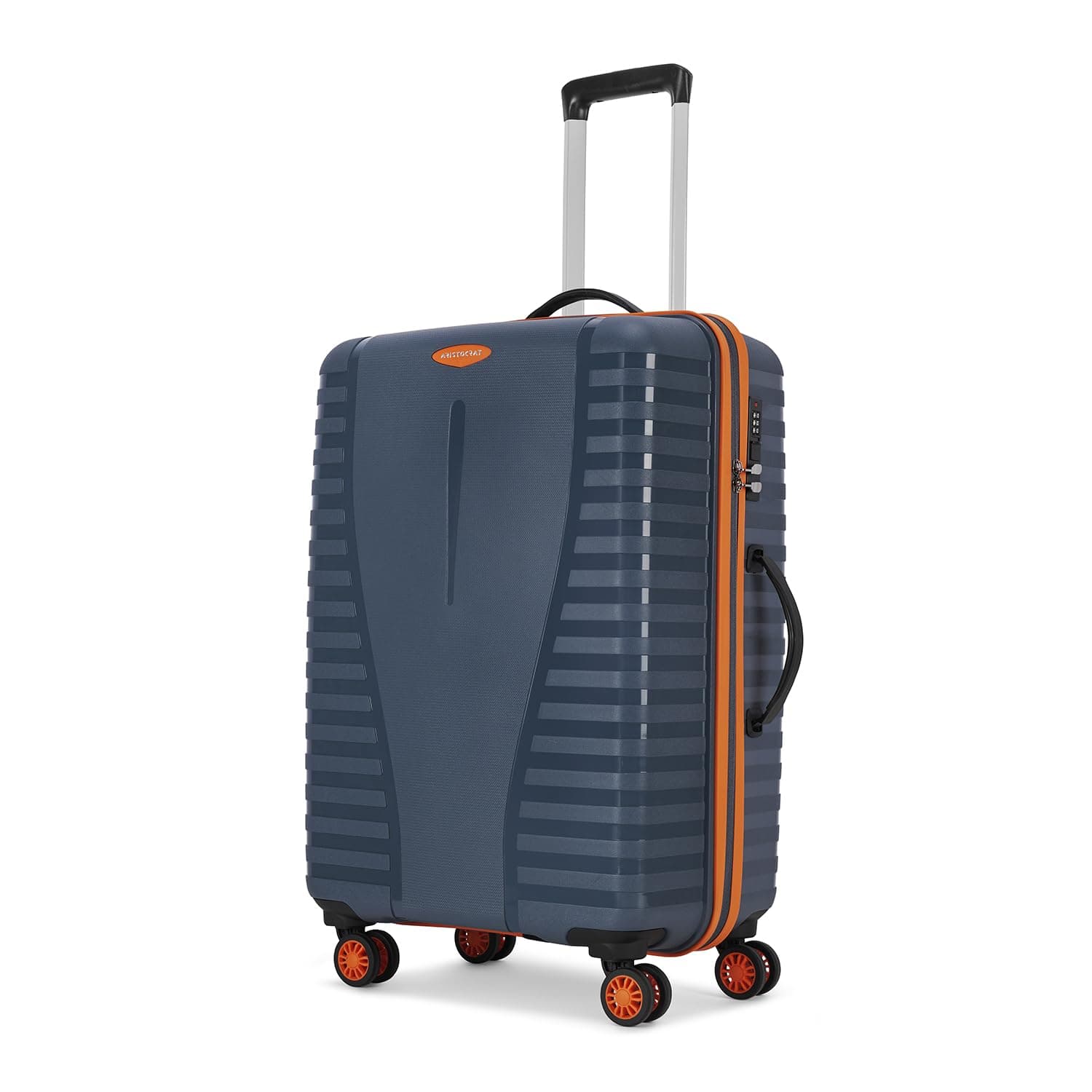 Aristocrat Airpro Max 8-Wheel Medium, Hard Case Trolley Bag, Spanish Blue