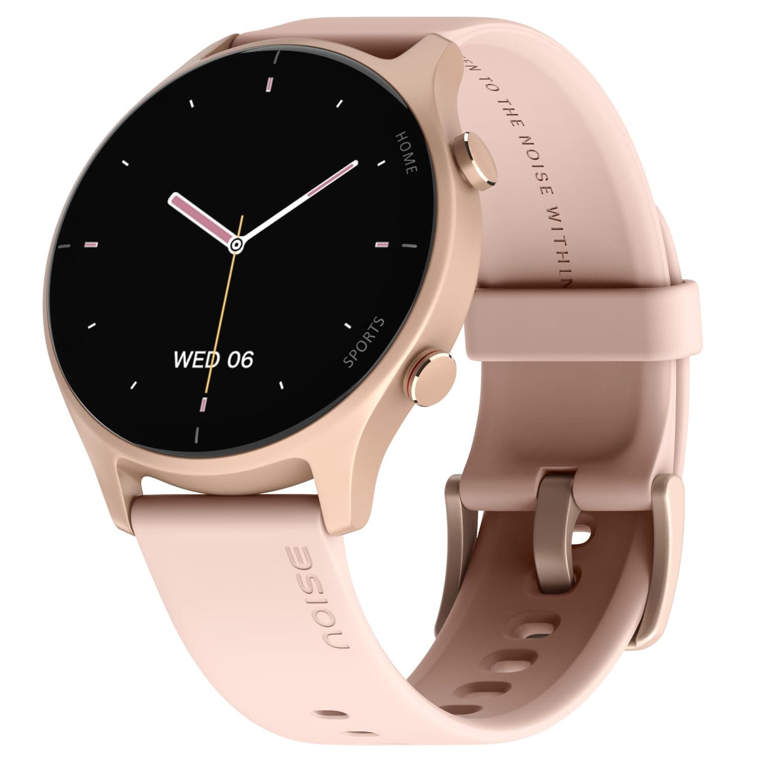 Noise Twist Round dial smart Watch with Bluetooth Calling, 1.38" TFT Display, up-to 7 Days Battery, 100+ Watch Faces, IP68, Heart Rate Monitor, Sleep Tracking (Rose Pink)