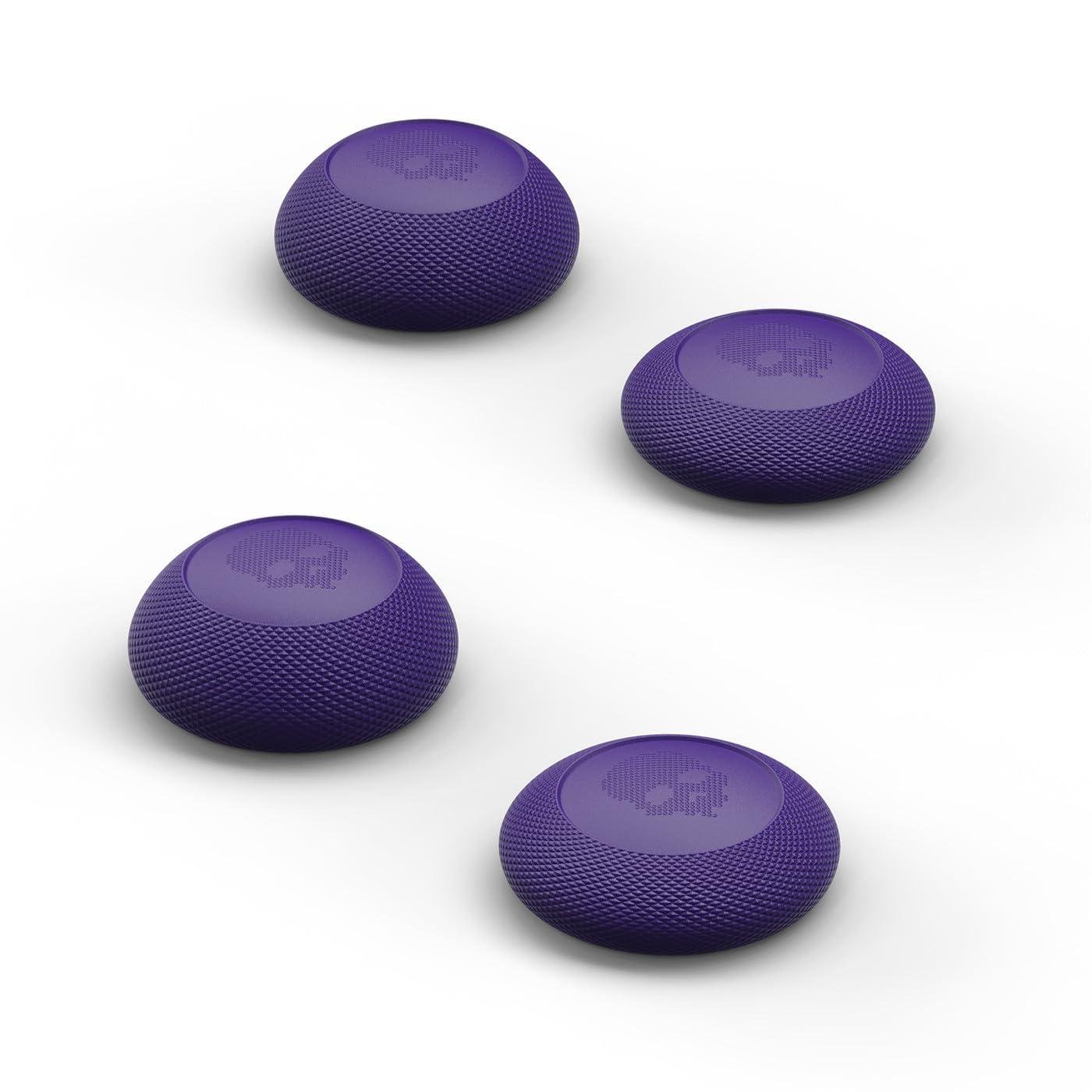 Skull & Co. Concave Thumb Grips Set: Skin, CQC Joystick Cap Analog Stick Cap for Steam Deck and ROG Ally- Purple, 2 Pairs (4pcs)
