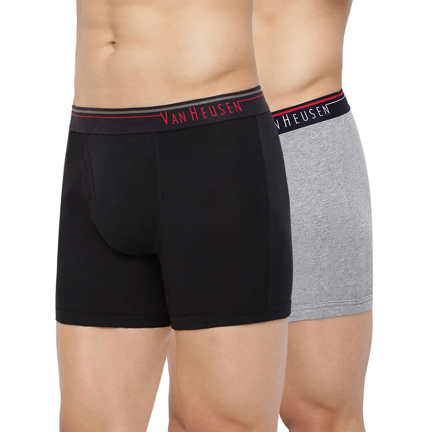 Van Heusen Men Cotton Briefs Pack of 2 (IHKEBX1CMB210032_S_Grey_S)