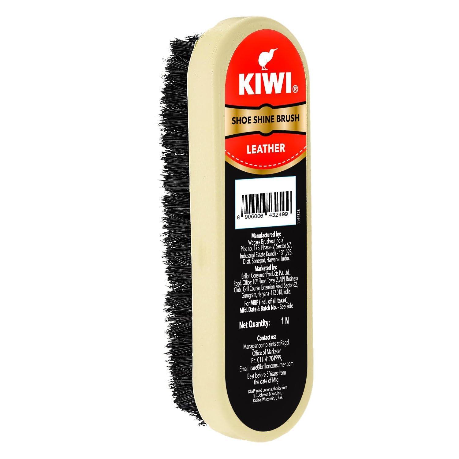 KIWI Shoe Brush Multicolour, Wood Shine, 1 Piece