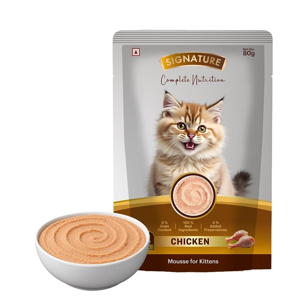Grain Zero Kitten Wet Mousse 80g | Chicken | Rich in Protein | Promotes Hydration & Easy to Digest | Grain Free | No Artificial Flavours | Packed with Essential Vitamins & Antioxidants