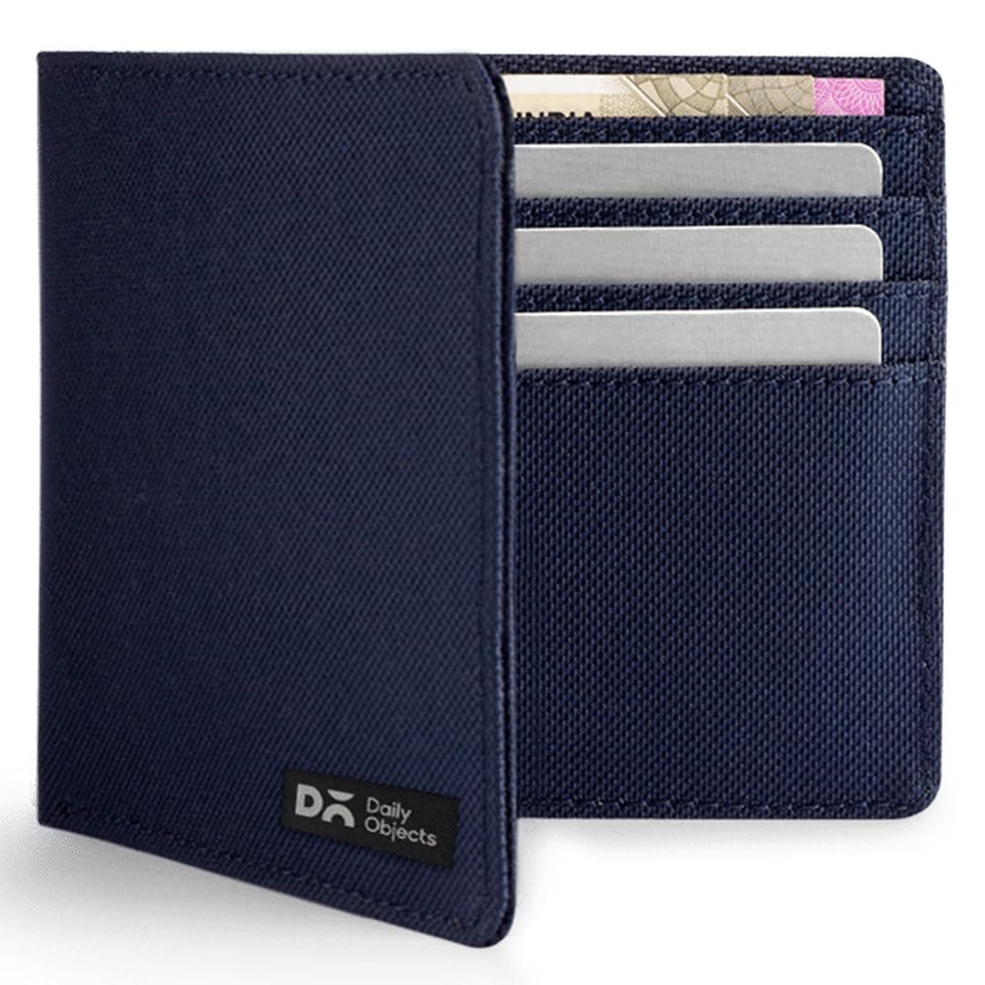 DailyObjects Coin Classic Bifold Wallet for Men | Ballistic Nylon Material | Holds up to 8 Credit/Debit/ATM Cards | Slim & Easy to Fit | Handcrafted Money Purse