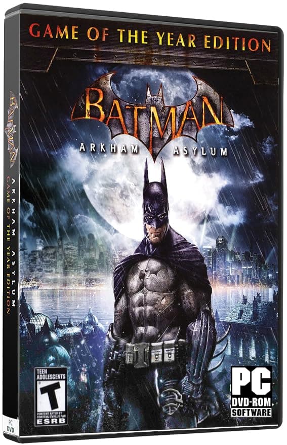 Bat-man Arkham Asylum GOTY EDITION PC Game DVD With Box -Includes 4 Extra Challenge Maps