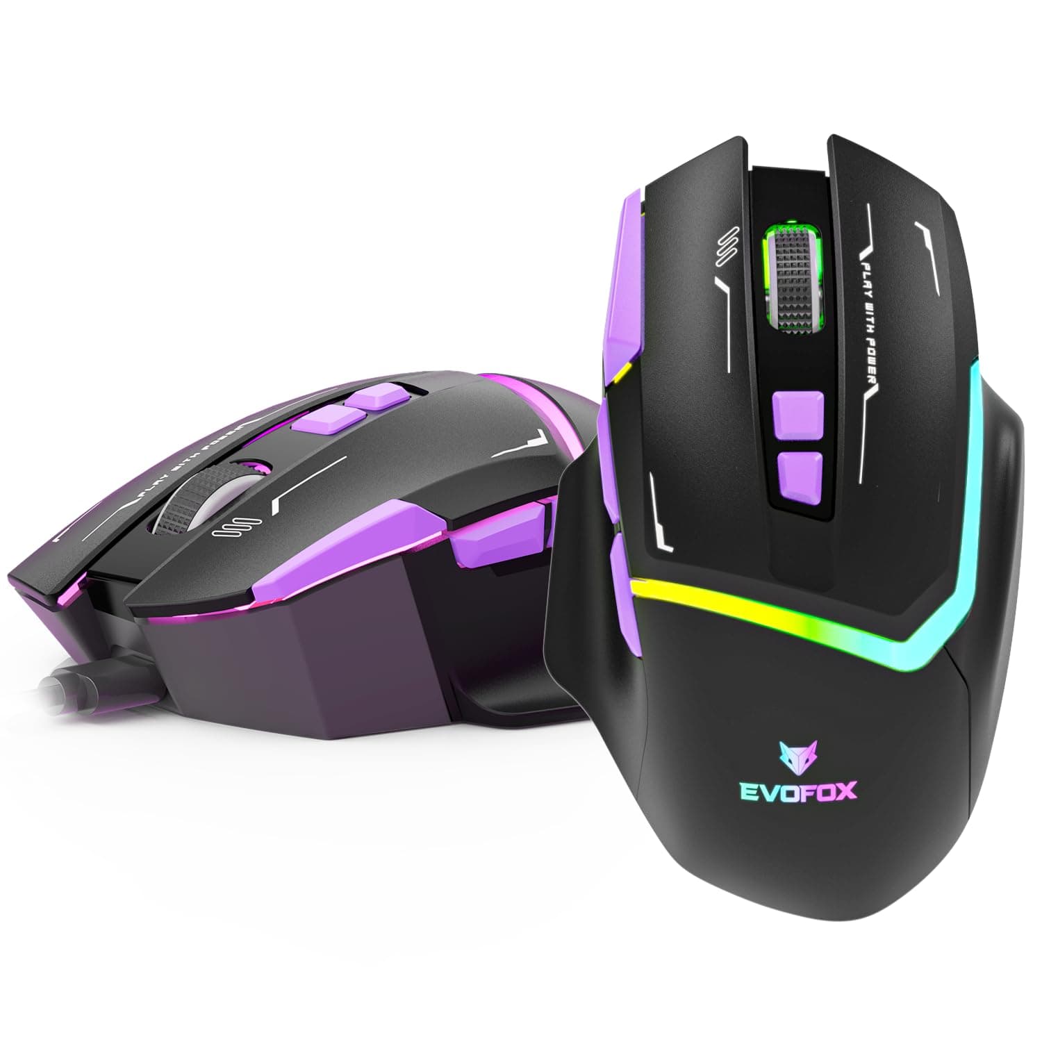 EvoFox Performance Series Banshee Rechargeable Wireless Gaming Mouse (2.4G+BT+Wired), Hyper Connect-Pixart3325 Sensor, Upto 1000Hz Polling Rate & 10000DPI,8 Programmable Buttons,Comprehensive Software