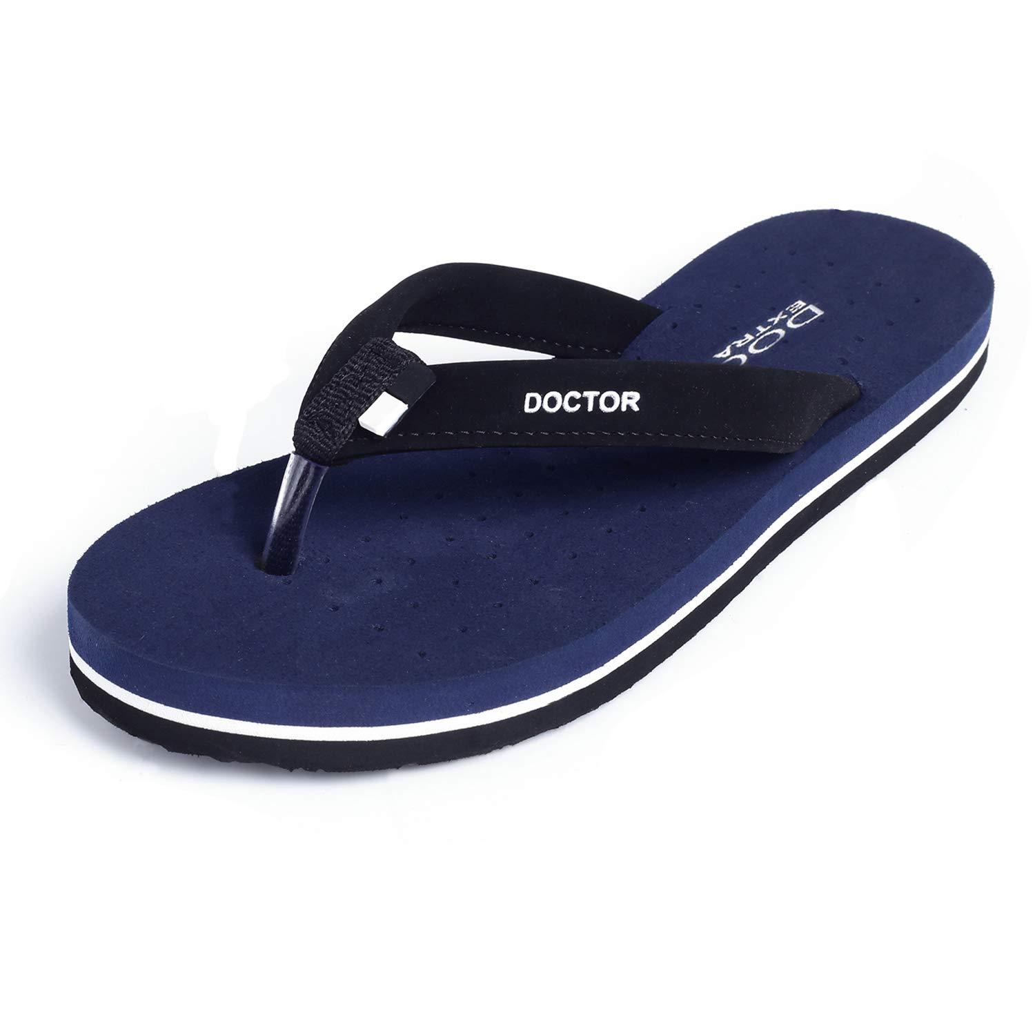 DOCTOR EXTRA SOFT Orthopaedic | Diabetic | Comfort | Pregnancy | Ortho | Slippers For Women | ART-KR Navy - 9 UK