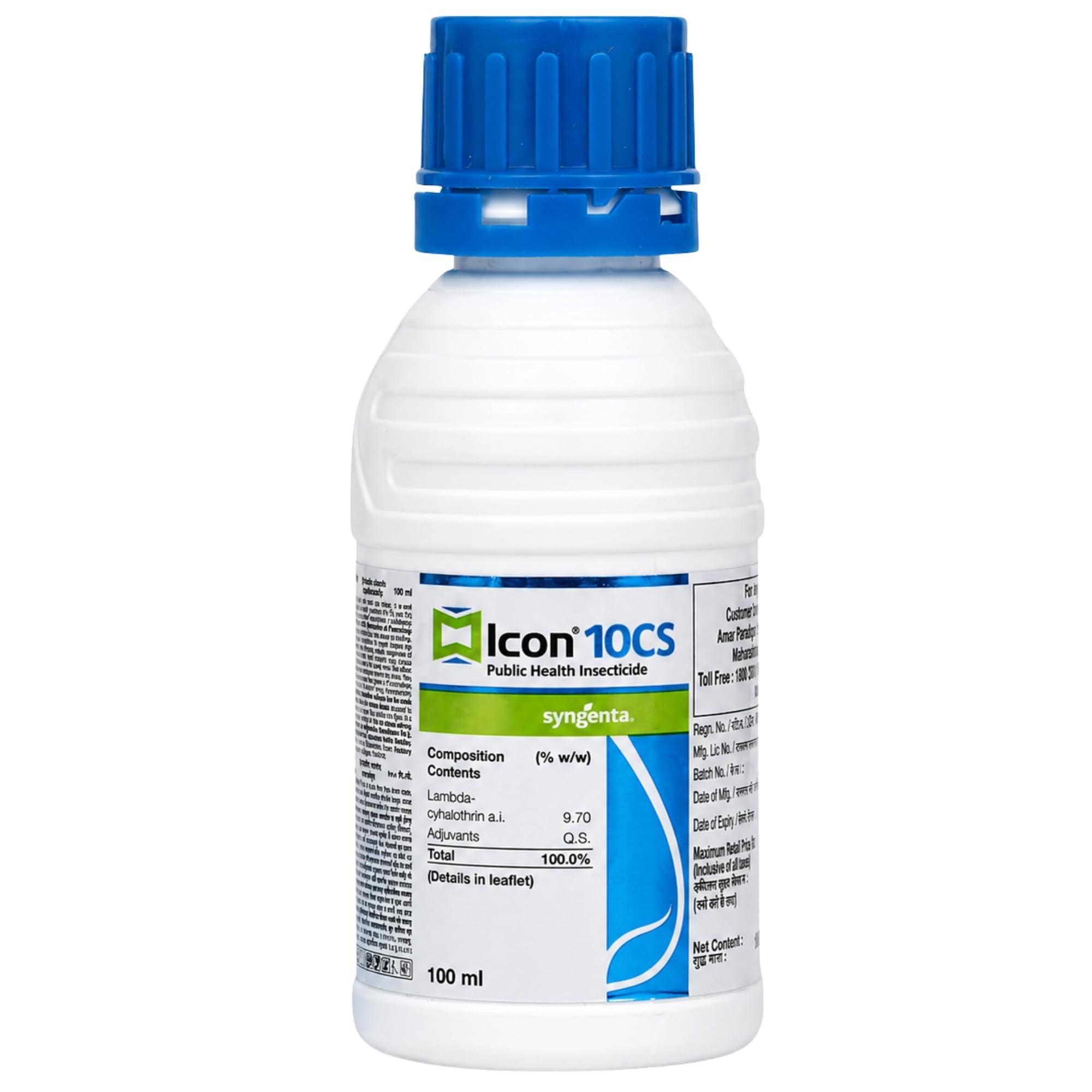 Syngenta Icon 10 CS Mosquito Killer Liquid | Long Lasting Home Spray for Indoor & Outdoor Use 100ml | For Walls, Corners, Balconies & Mosquito Resting Areas
