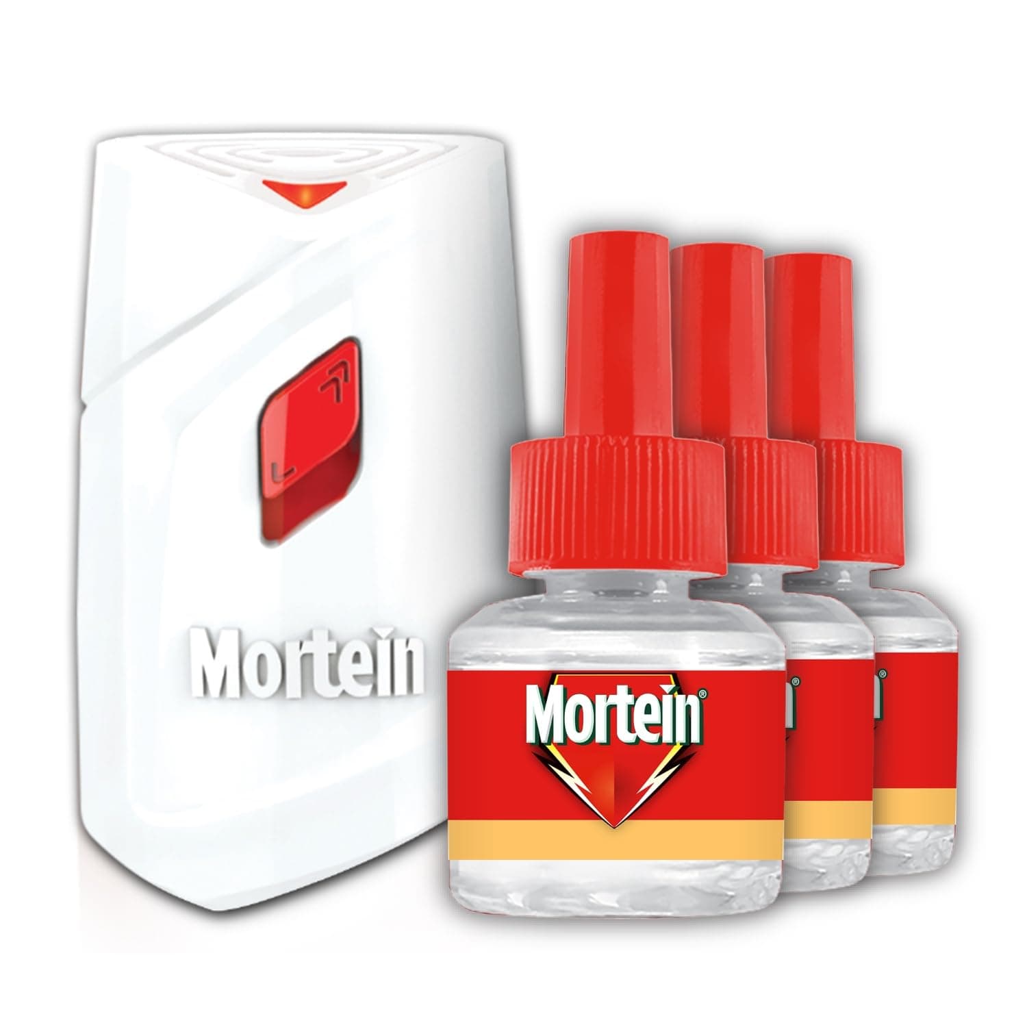 Mortein 3x45 ml Refill + Machine- Combo Pack With The Pleasant Fragrance of Mandarin & Neroli Liquid| Fits All Machines | 100% Protection from Mosquitoes | Insect & Mosquito Repellent