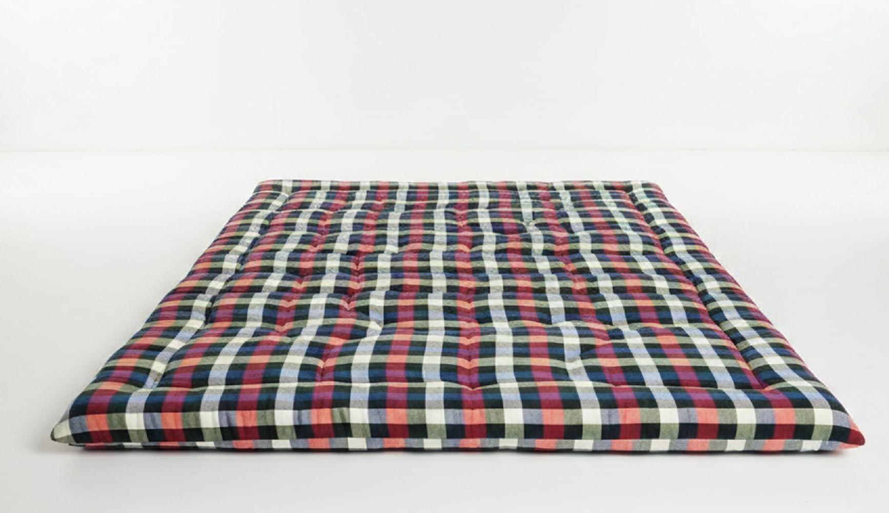 H B MSALA Soft Cotton Foldable Quilt Mattress | Firm Reversible Cotton Gadda for Floor Sleeping & Bed Use | King Size Foldable Mattress (72 x 72 Inches / 6 x 6 Feet)