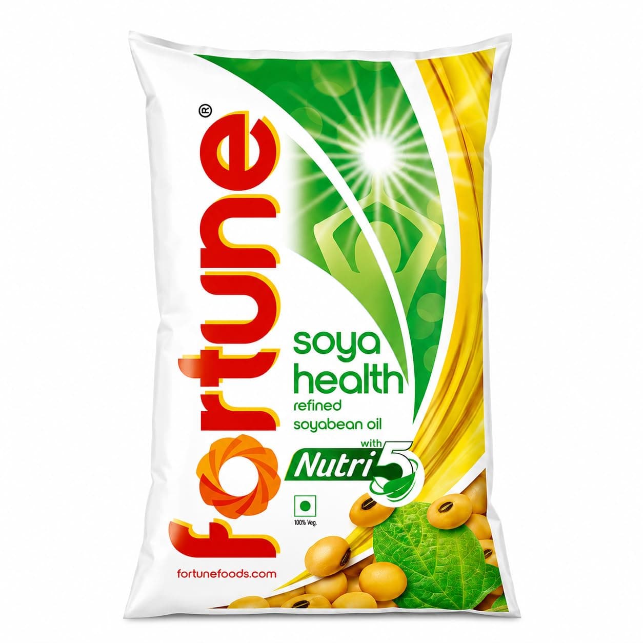 Fortune Soya Health Refined Soyabean Oil, 750g, Fortified with Vitamins A and D