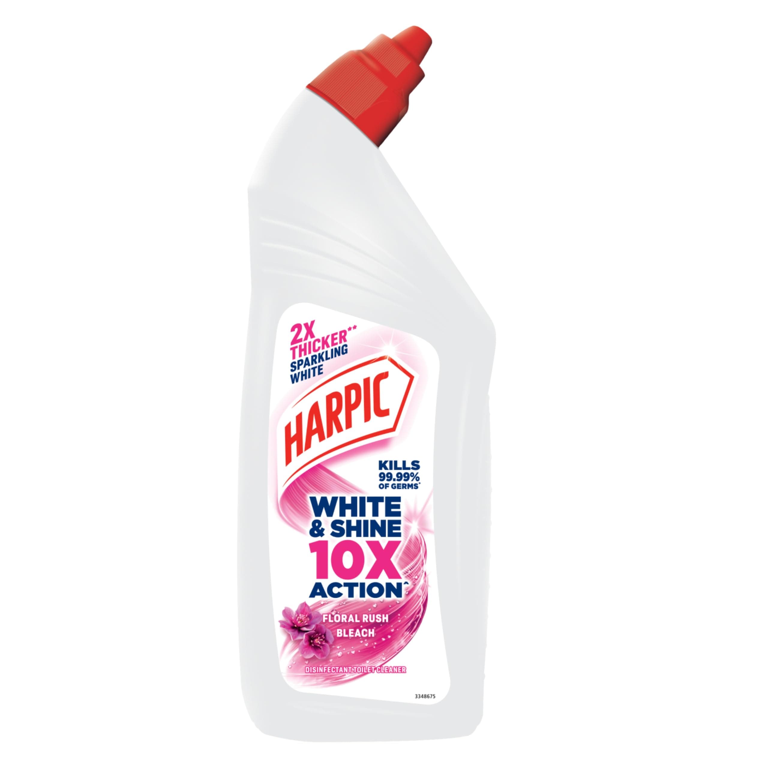 Harpic 1L - Bleach, White and Shine Disinfectant Toilet Cleaner Liquid