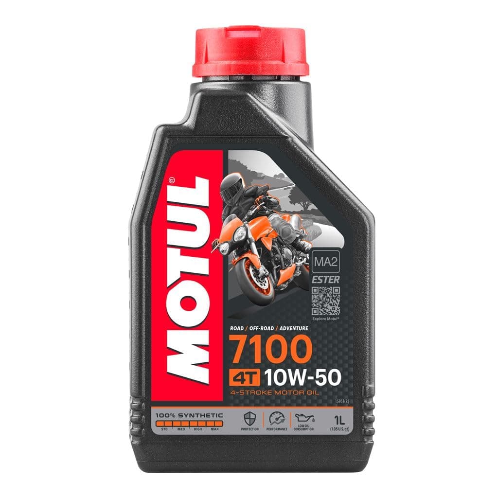 Motul 7100 4T API SN Fully Synthetic Ester Petrol Engine Oil for Bikes, 10W50 - 1L