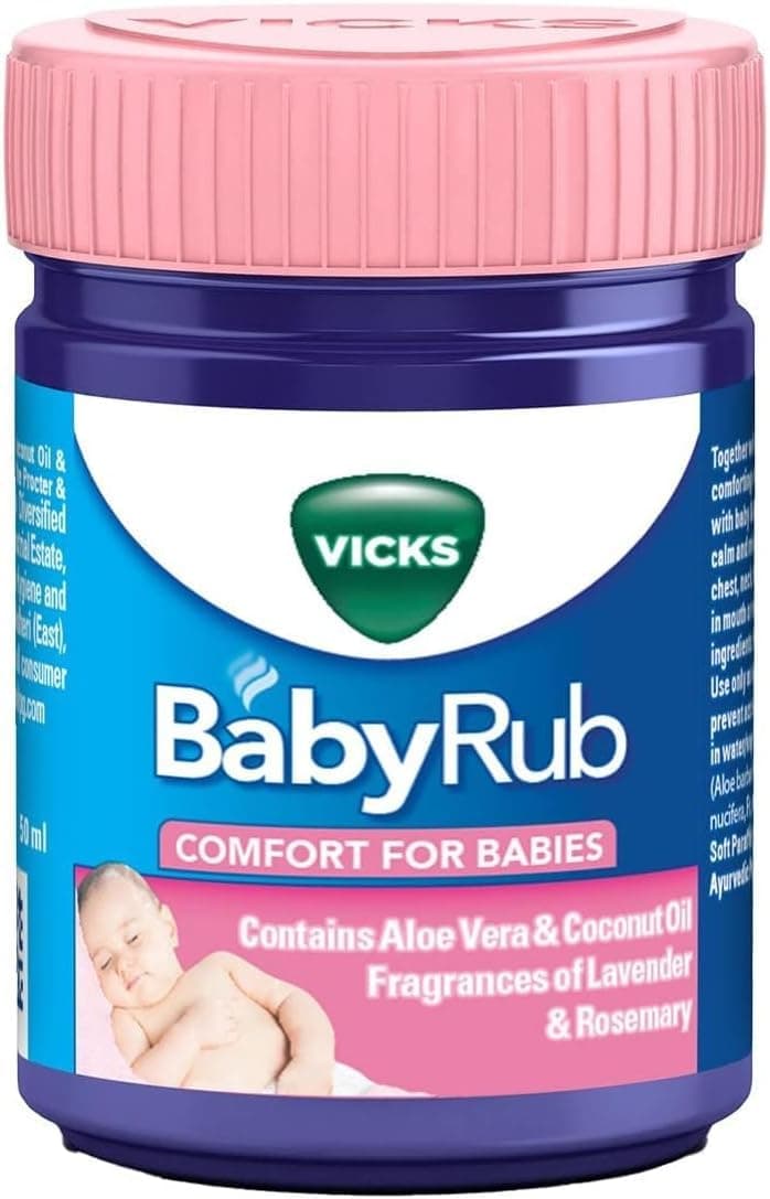 Vicks BabyRub 50ml, Specifically for Babies-Moisturize, Soothe and Relax your baby