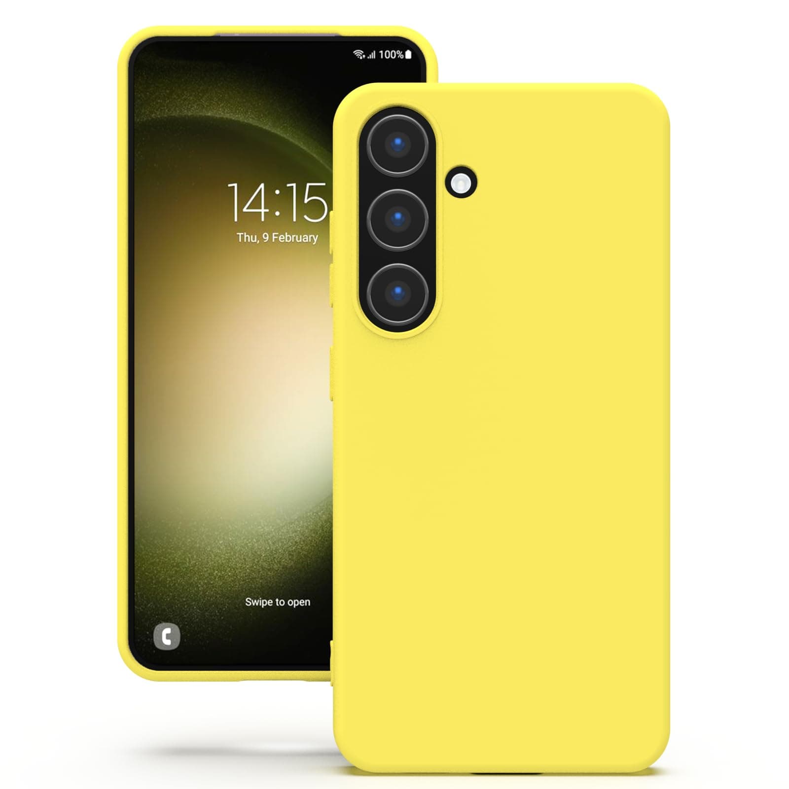 YATWIN Silicone Back Case for Samsung Galaxy S23 Plus, Soft-Touch Phone Back Cover for Samsung Galaxy S23 Plus - Yellow
