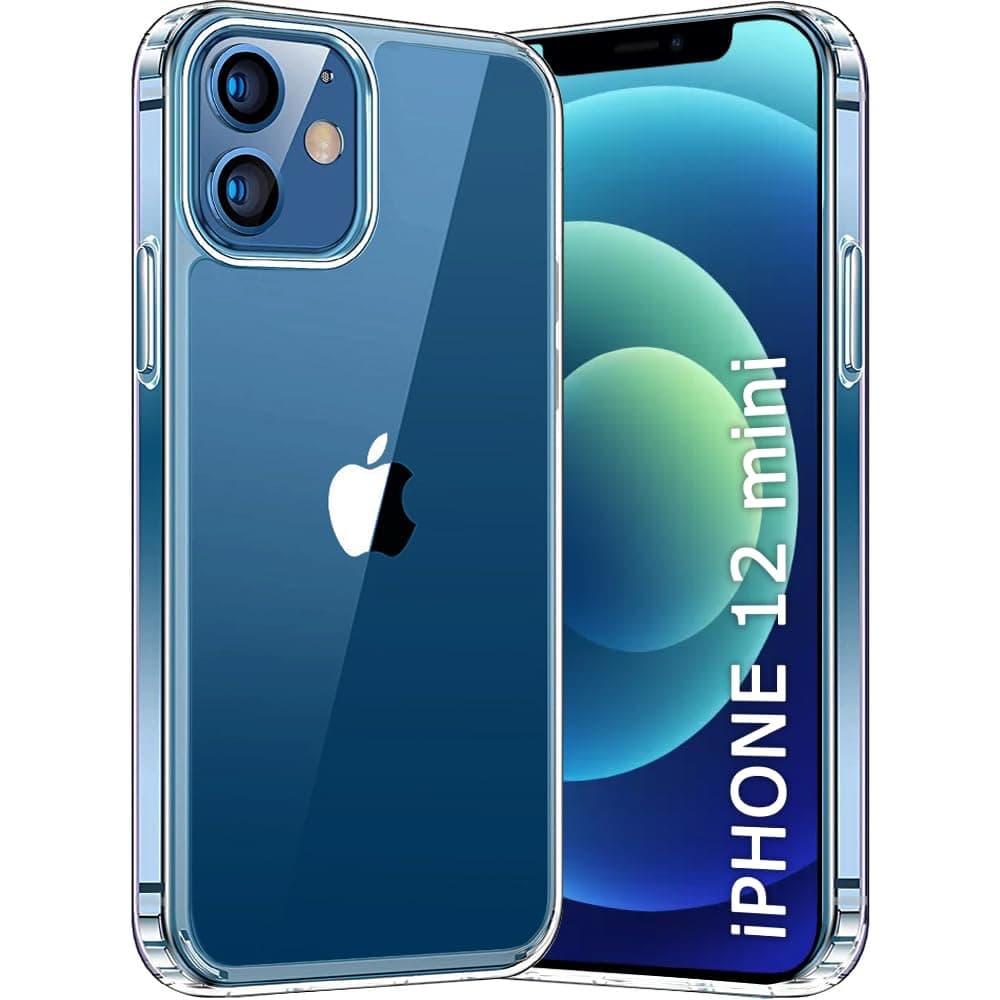 TheGiftKart Ultra-Hybrid Crystal Clear Back Case Cover for iPhone 12 Mini | Shockproof Design | Hard Back Cover Case for iPhone 12 Mini (PC & TPU, Transparent)