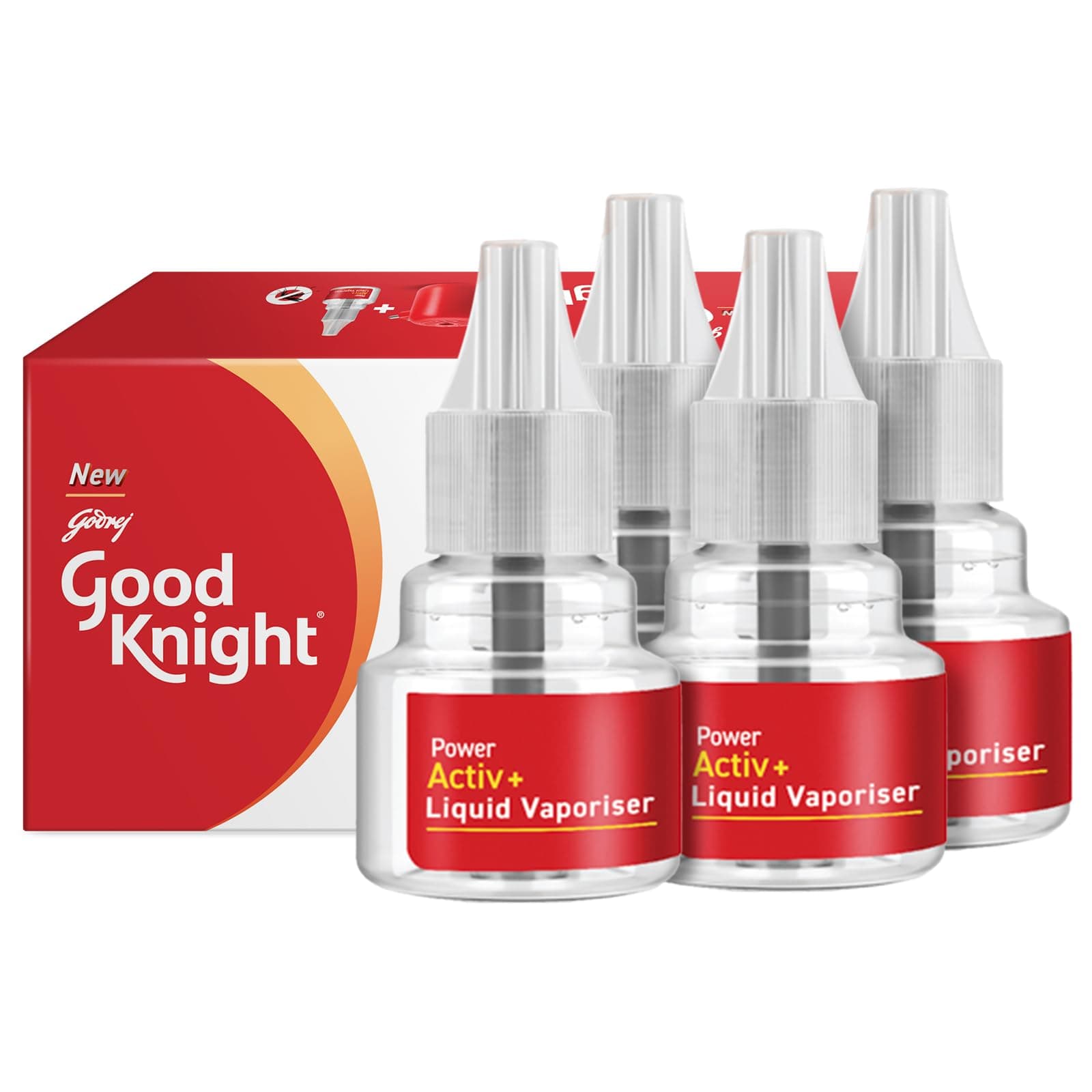 Good Knight Power Activ+ Liquid Vaporiser Pack Of 4 (45ml Each) | 2x Faster Than Before | Mosquito Repellent Refill | India s Most Powerful Liquid Vaporizer