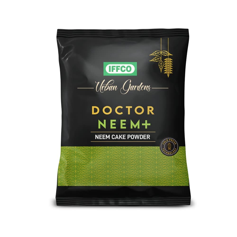 IFFCO Urban Gardens - Neem Khali 900 gm - Pure Neem Cake Powder Extracted Through Cold Press Technology - Higher Azadirachtin & Neem Oil Content - Suitable for All Plants