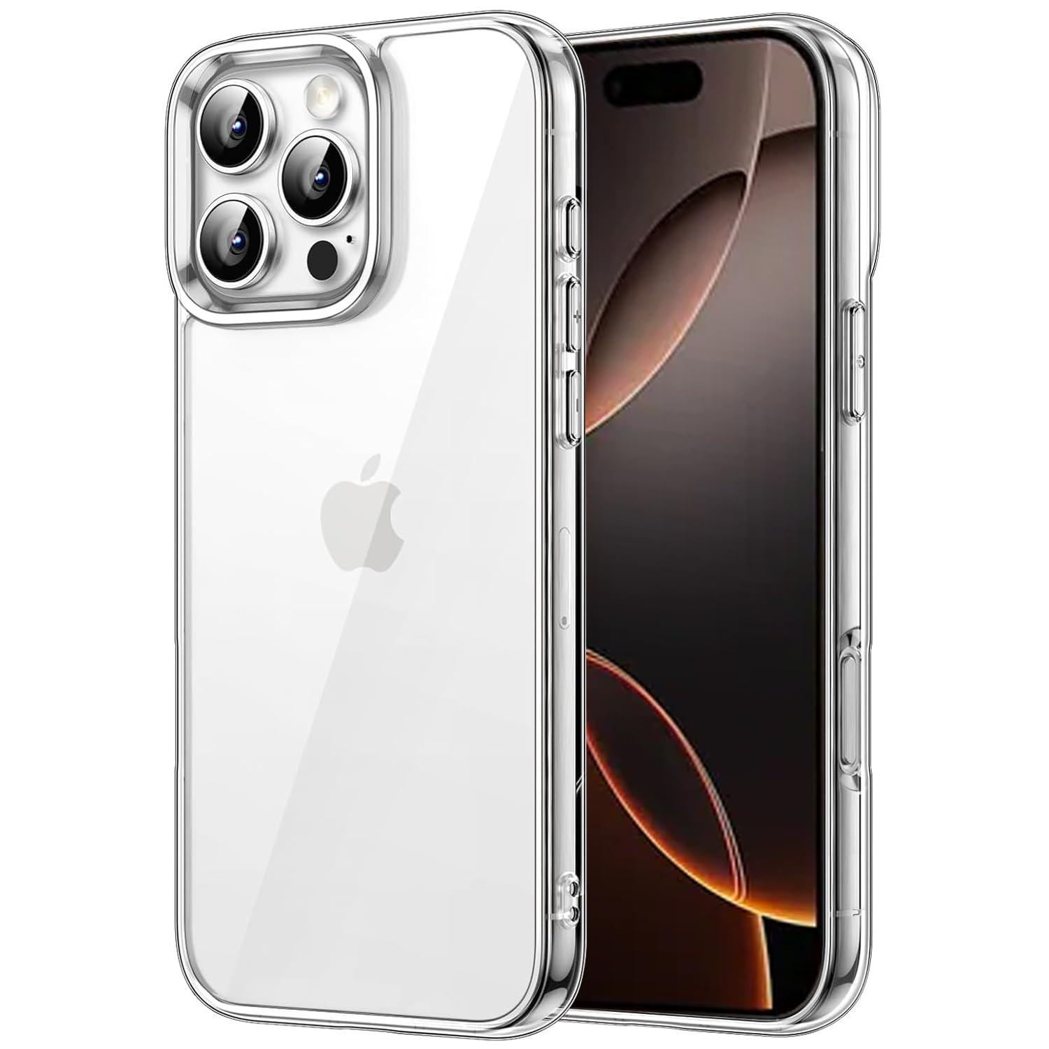 Prolet Case Cover Compatible with iPhone 16 Pro Case Clear Transparent Shockproof Protective Phone Soft Silicone Slim Cover for IPhone16 Pro (Transparent)