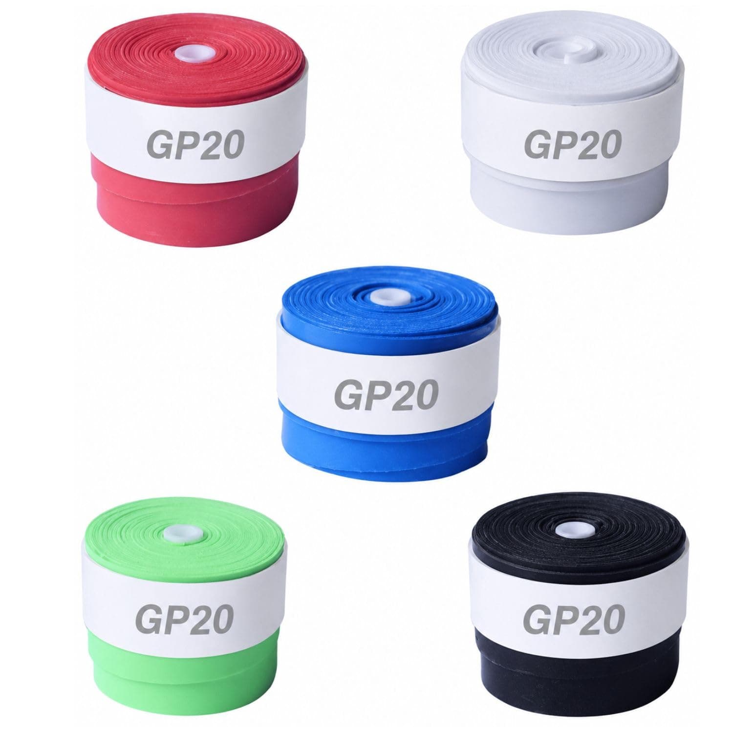 GP-20 Polyurethane Overgrip Badminton Racket Grip - Assorted (5)