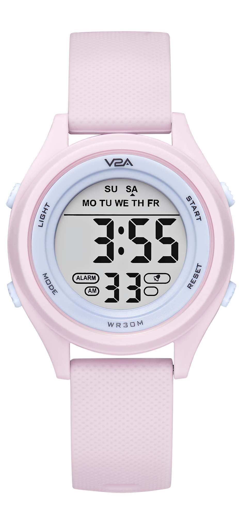 Children's Kids Digital Wrist Watch ,Quartz Movement, Fun & Educational Time Learning, Birthday Return Gift for Multi-Functional 30 M Waterproof Sports Watches 5-10 Year Old Boy and Girls | (Pink-Blue)
