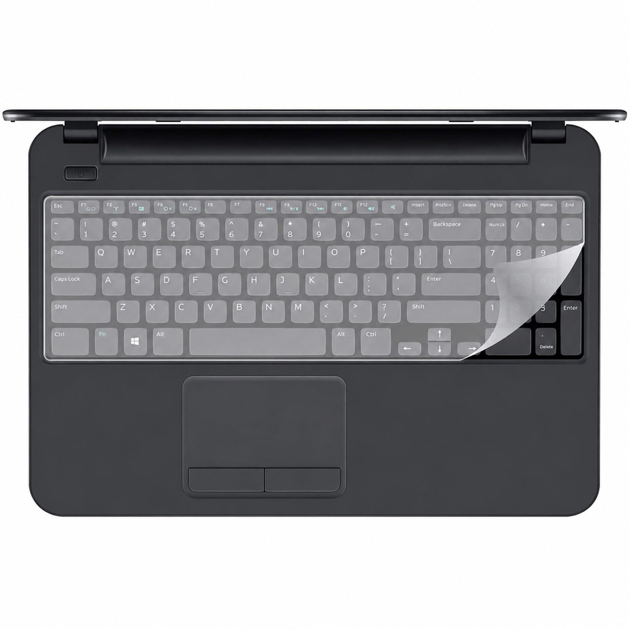 Sounce 15.6 Inch Universal Silicone Laptop Keyboard Protector Skin, Transparent Dustproof Spill-Resistant Washable Reusable Keyguard Cover for 15.6" HP, Dell, Lenovo, Acer, ASUS & Toshiba Laptops