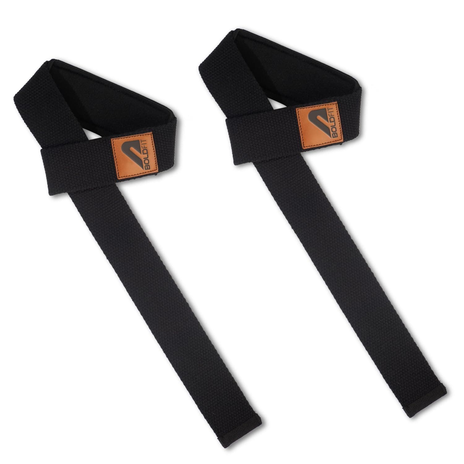 Boldfit Weight Lifting Straps Wrist Supporter for Gym Training, Deadlift Grip Heavy Workout Accessory for Men & Women, Strength Training Weightlifting Strap - 1 Pair - Black