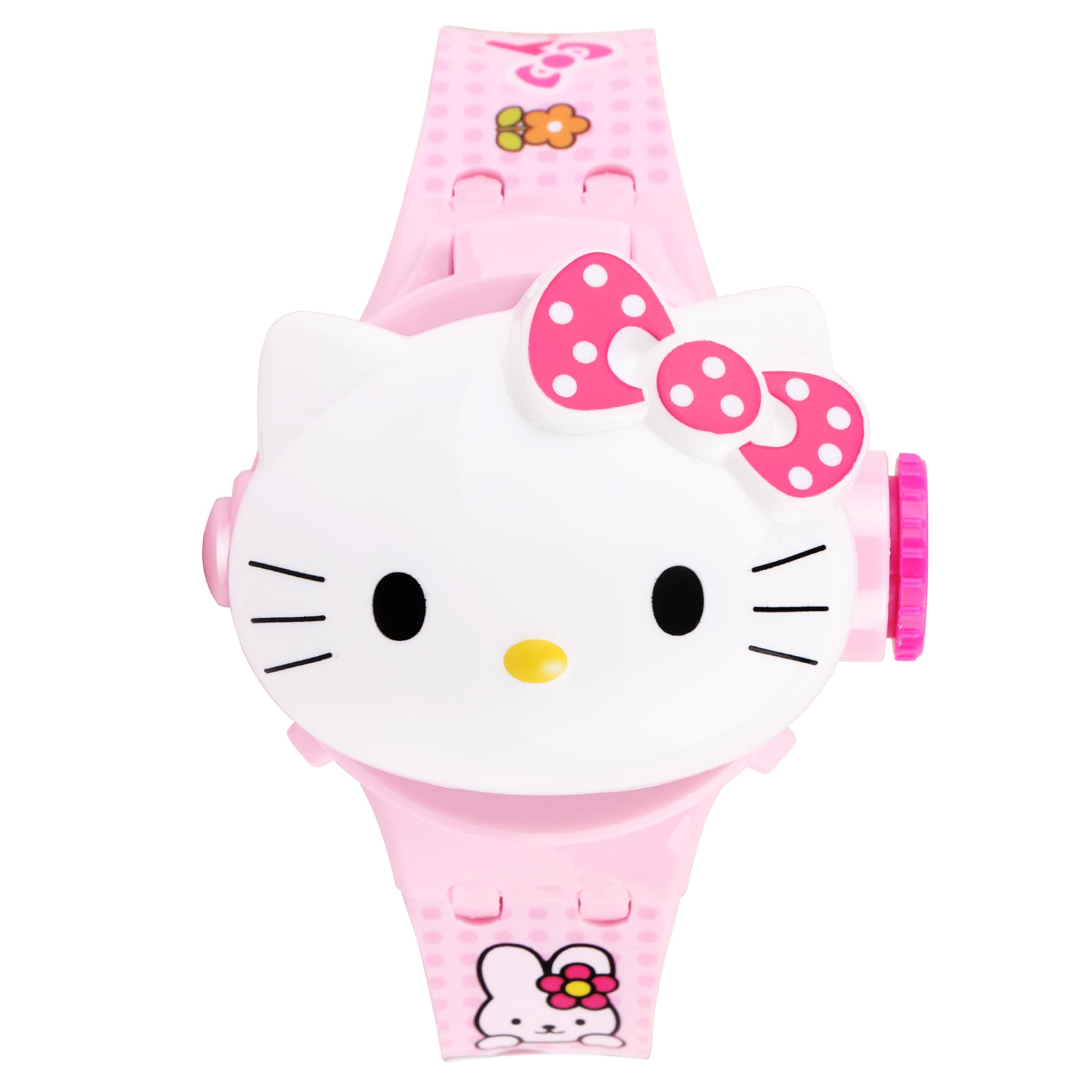 Matrix Kids Edition Super Hero 3D Heads Up with 6 Image Projection Digital Watch for Kids (Pink)