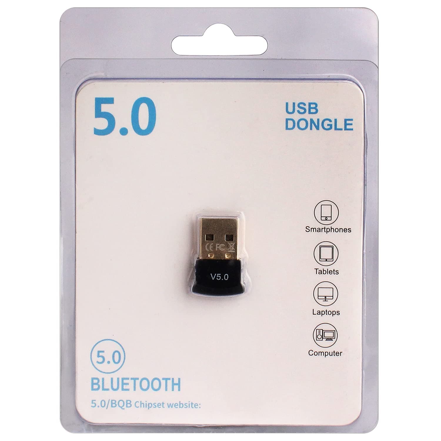 Sellingal Generic Ultra-Mini Bluetooth CSR 5.0 USB Dongle Adapter for Windows Computer (Black:Golden)