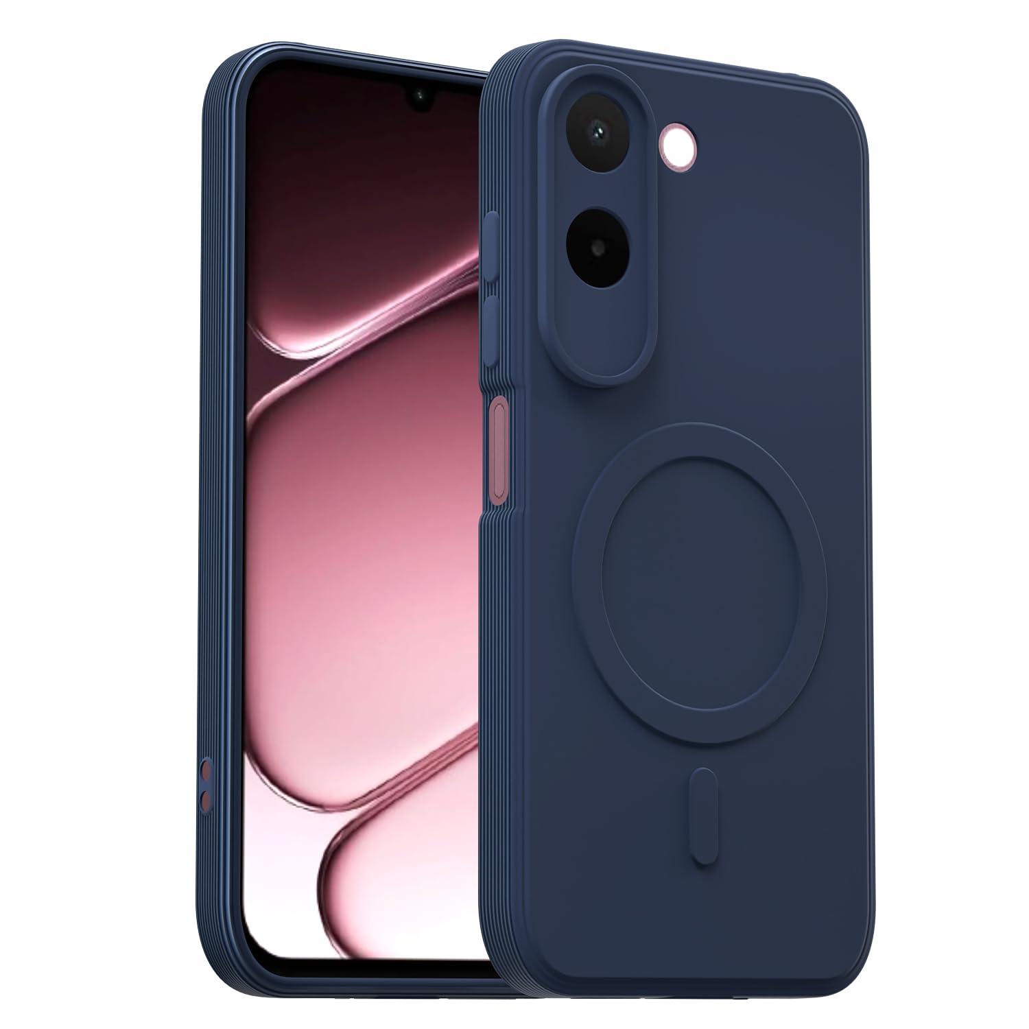 Outlouders Back Cover for OnePlus N6x | Soft Matte Silicone | Slim Fit | Magnetic-Safe Logo Design (Magnetic-Safe Not Compatible) | Shockproof | Camera Protection Bumper Case (Blue)