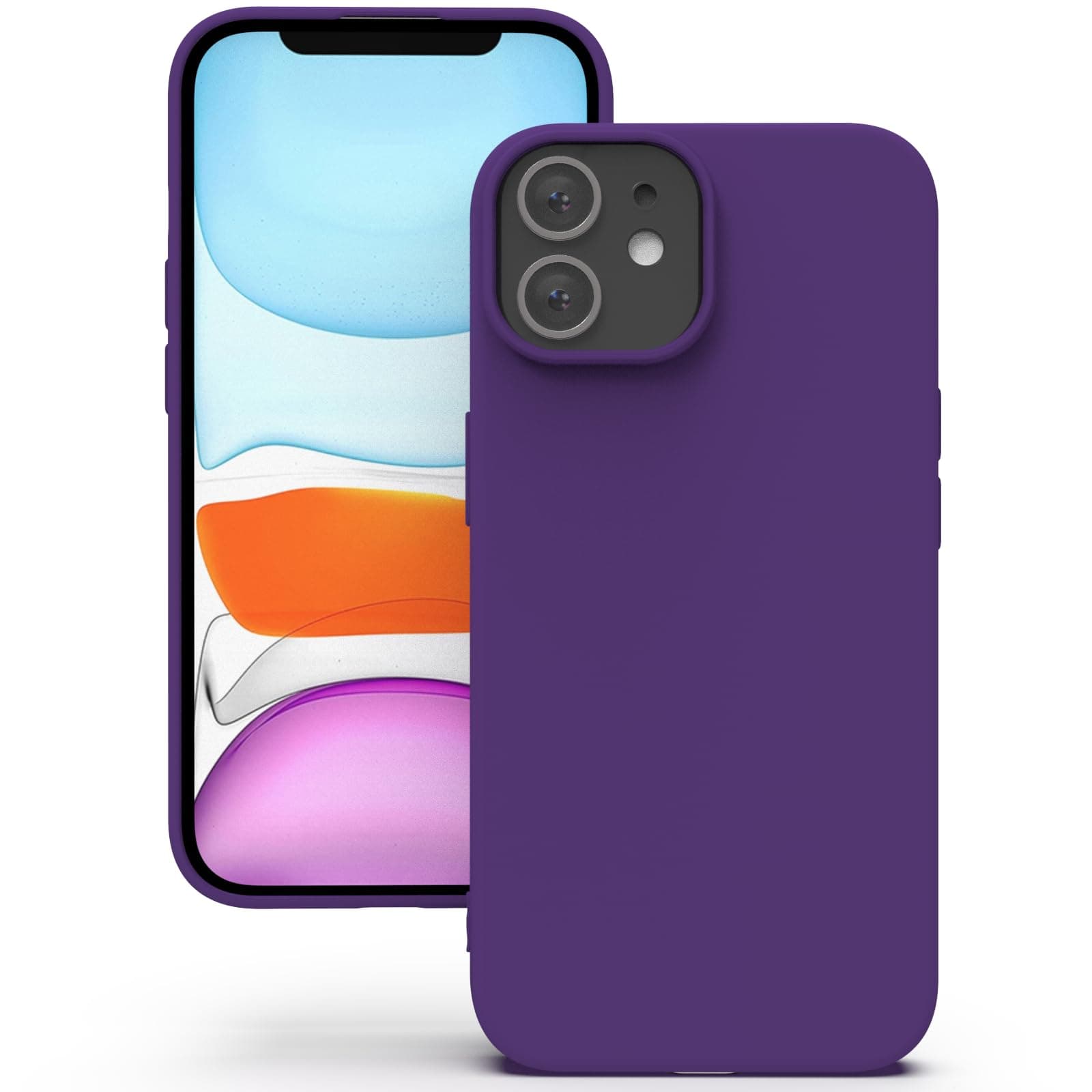 YATWIN Silicone Back Case for iPhone 11, Soft-Touch Phone Back Cover for Apple iPhone 11 - Purple
