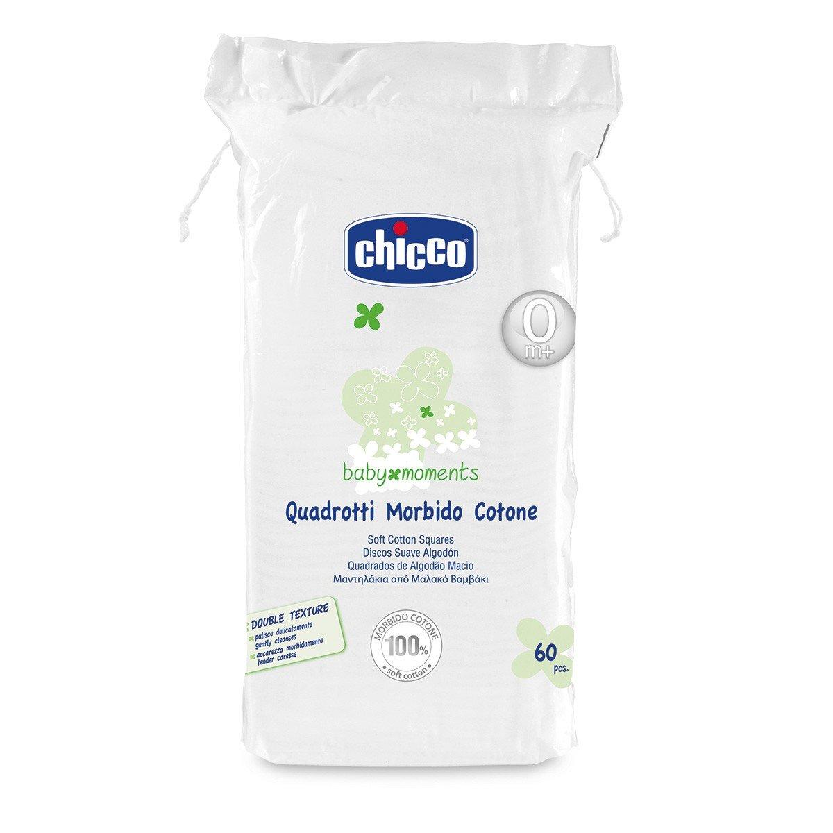 Chicco Baby Soft Cotton Square 60 Pieces