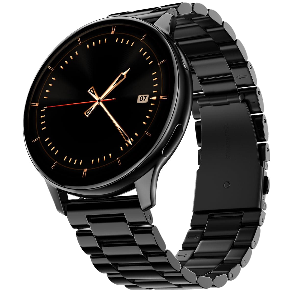 Noise Vortex Plus 1.46” AMOLED Display, AoD BT Calling, Sleek Metal Finish, 7 Days Battery Life, All New OS and with 100+ Watch Faces & Health Suite (Metal Black)