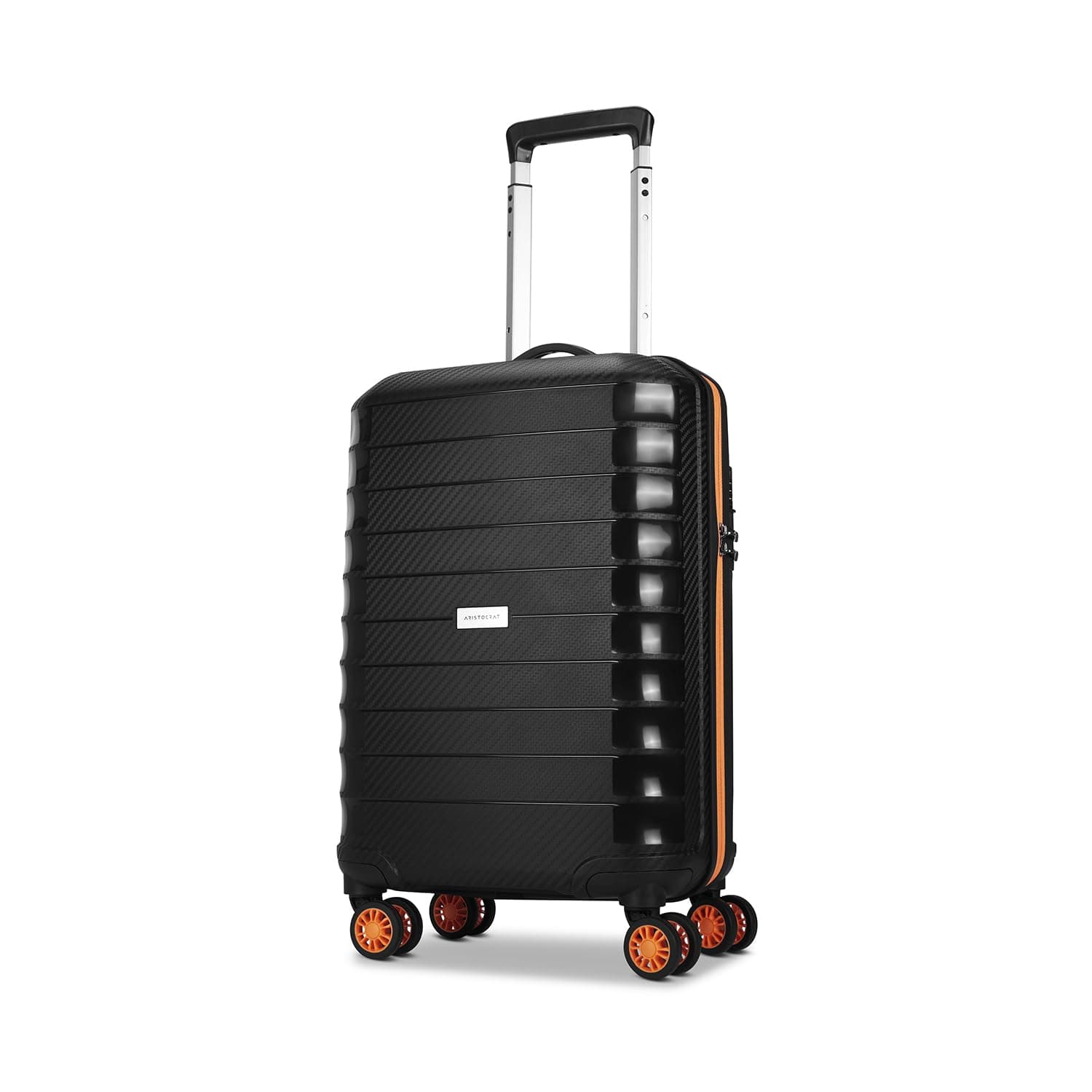 Aristocrat Altitude 8-Wheel Cabin Size Hard Case Trolley Bag, Black