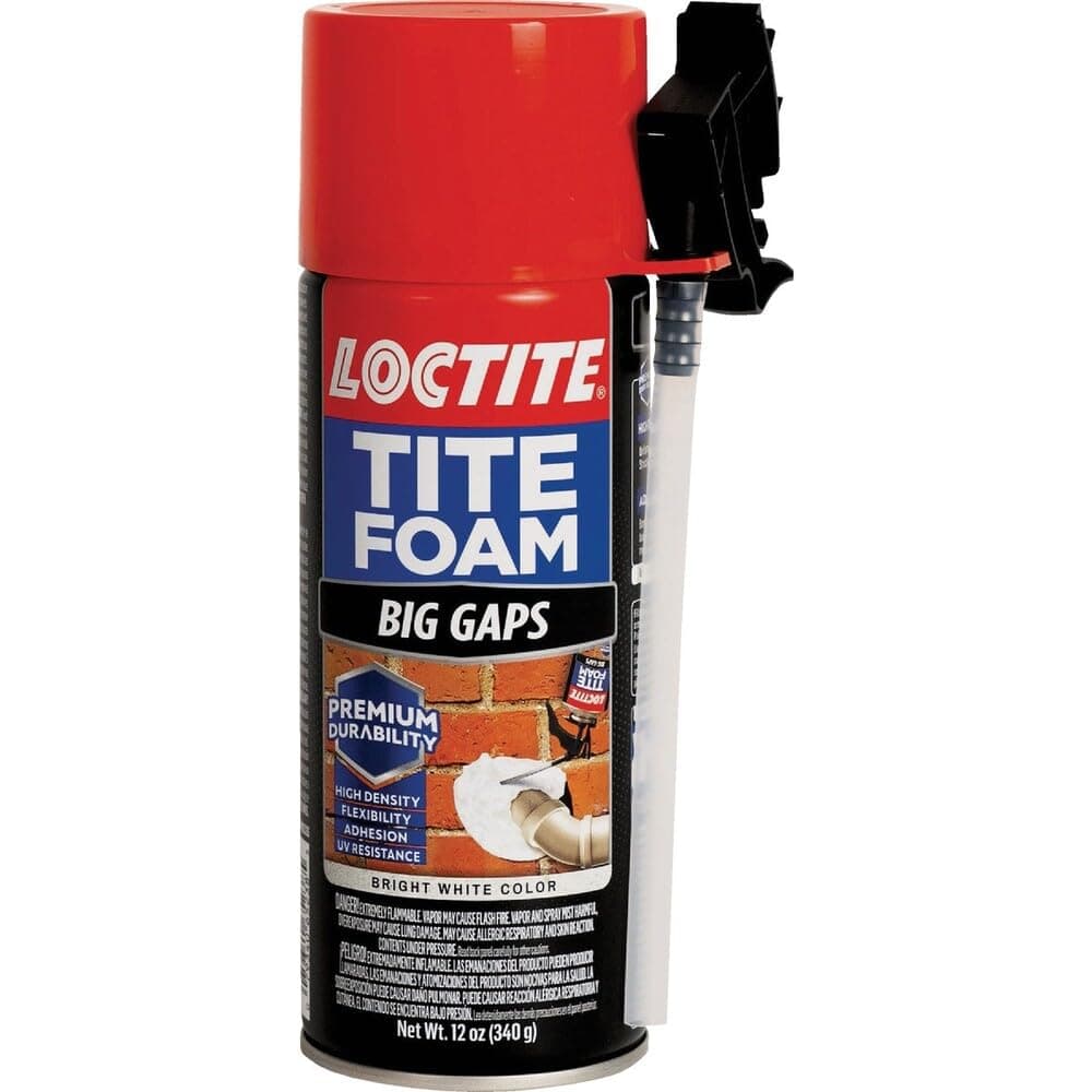 Loctite Tite Foam PU sealant(White), Expanding Foam for large gaps filling, keeps dust and pests aways, DIY dries fast, waterproof no shrinkage | PVC pipe bathroom, AC ducts 340g | Polyurethane