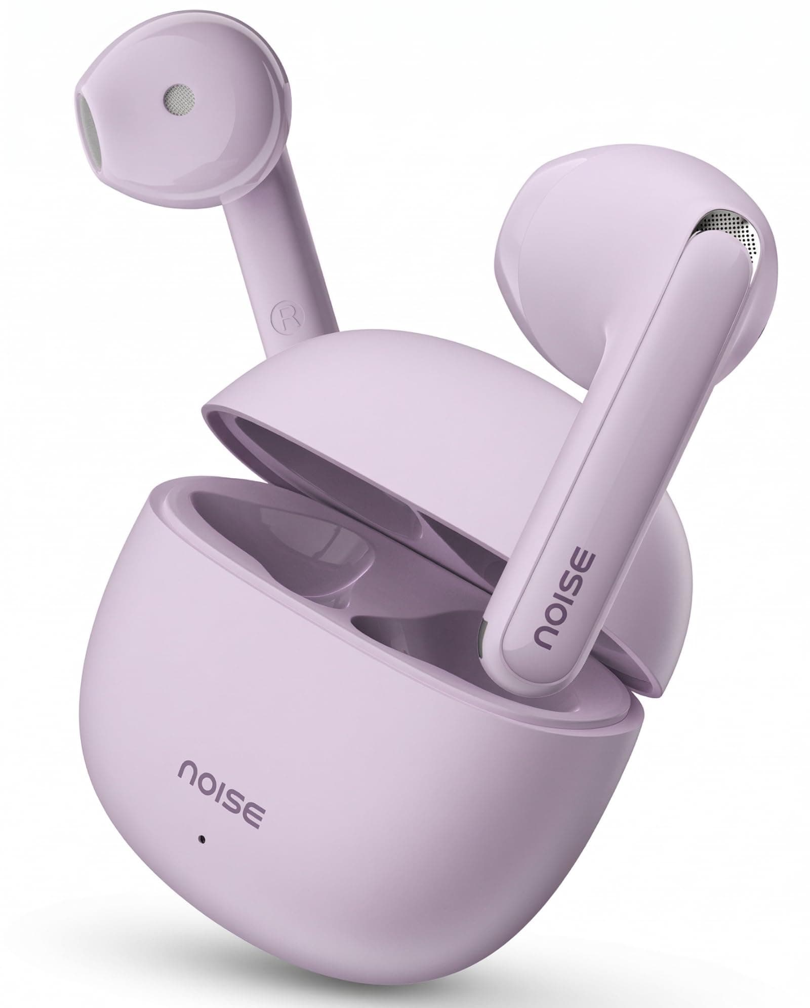 Noise Buds Mini Truly Wireless Earbuds (2026) | Half in-Ear Design | 40H Playtime | Quad Mic ENC for Clear Calls | 13mm Driver | Low Latency Gaming Mode | BT v5.3 | IPX4 Sweat Resistant - Calm Lilac