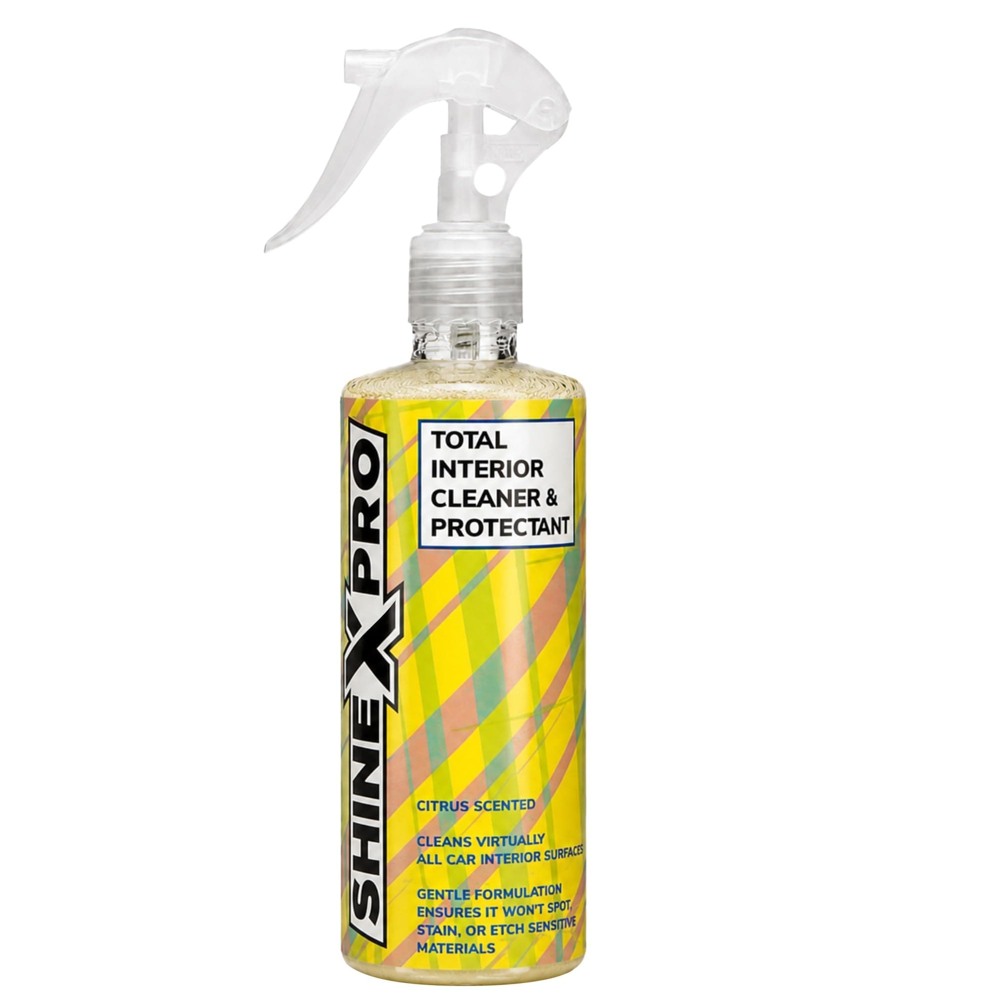 ShineXPro Car Interior Cleaner and Protectant - Car Interior Cleaning safe as a Car Dashboard Cleaner, Car Seat Cleaner & All Interior Surfaces - Infused UV Blockers Protect from Fading - Citrus Scent