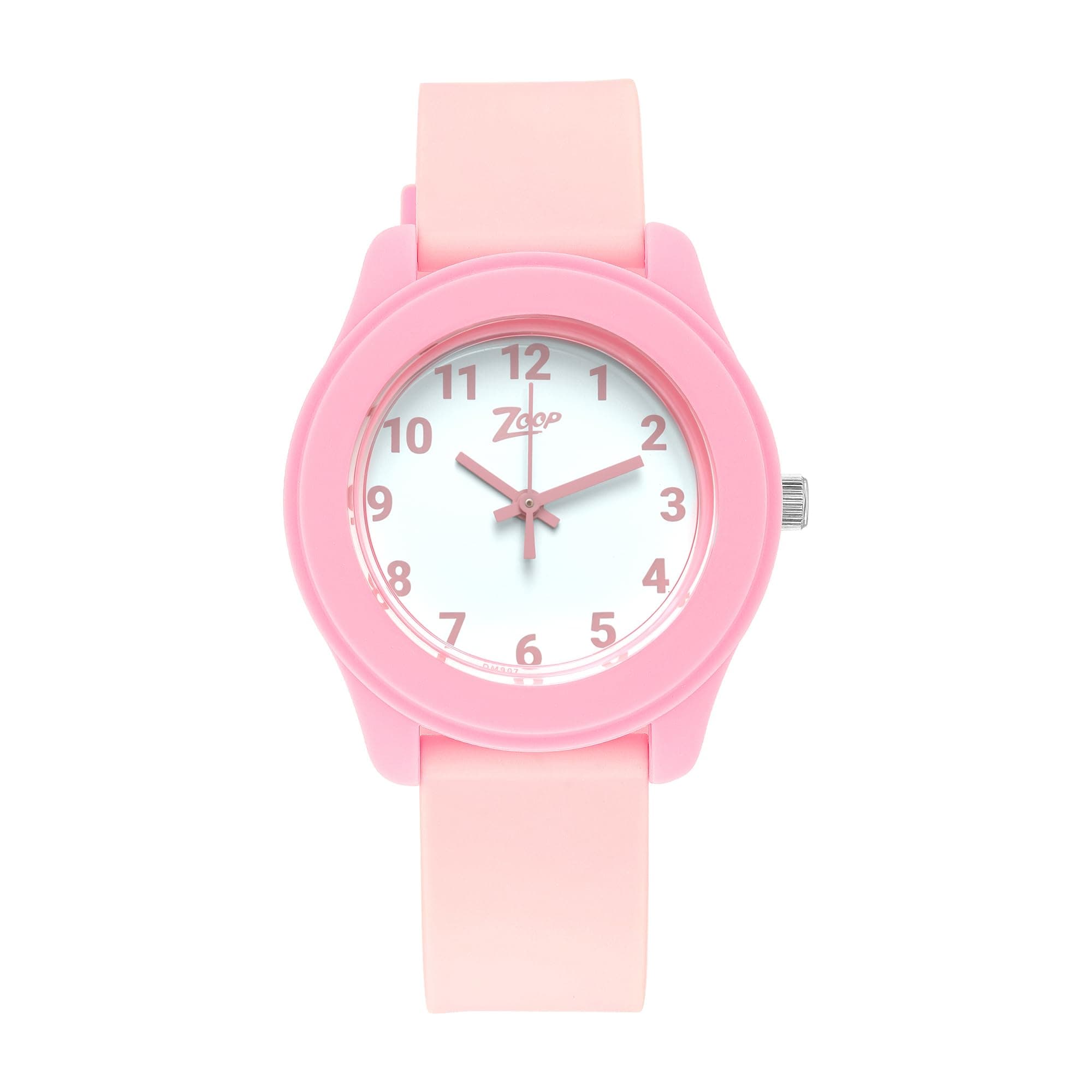 Zoop Analog Watch with White Dial & Pink Strap for Boys Girls Kids, from House of Titan - NU26019PP12W