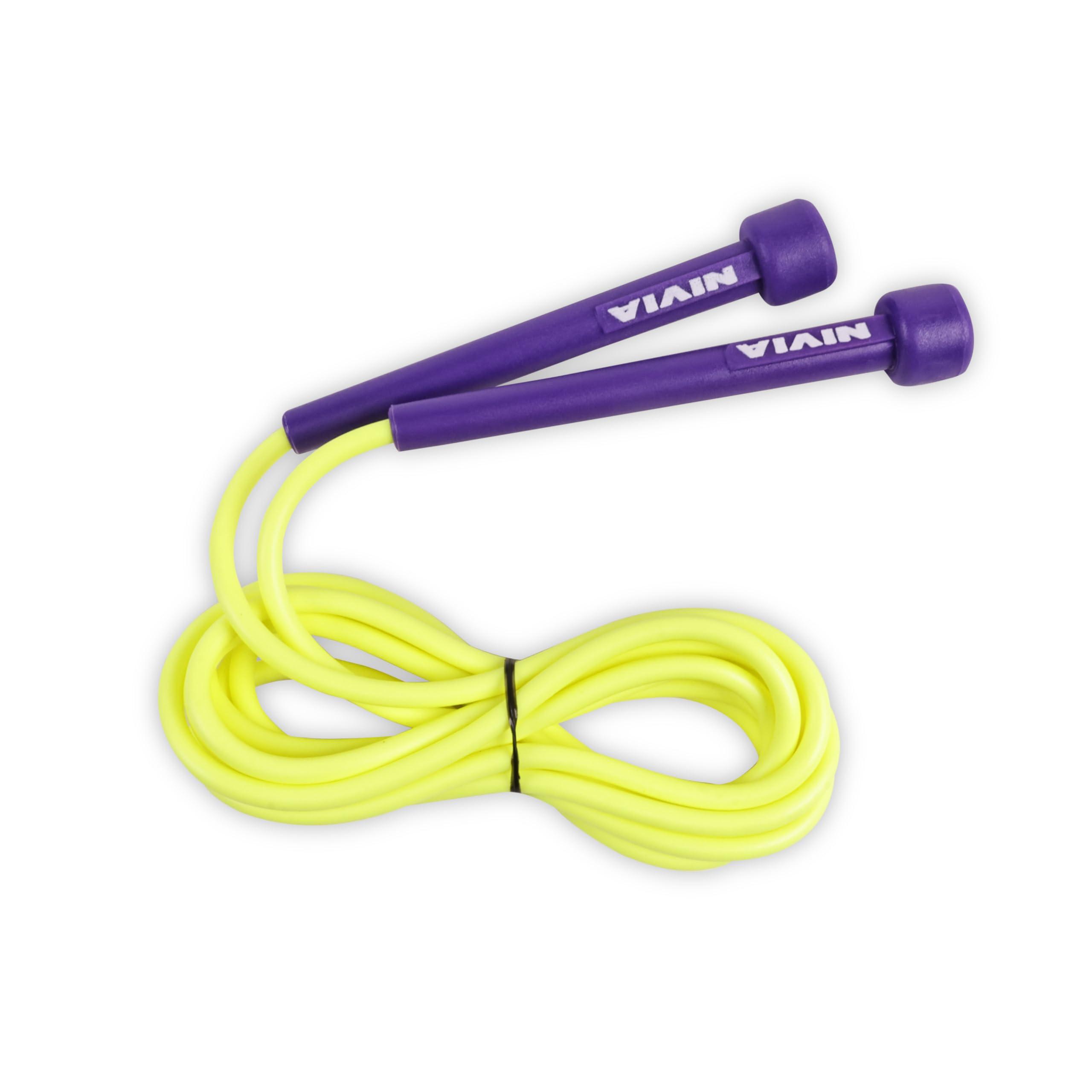 Nivia Trainer Skipping Rope For Men, Women & Children, Jump Rope for Exercise, For Workout & Weight Loss, Exercise Rope, Skipping Rope for Training, Sports Fitness/Gym (Lime)
