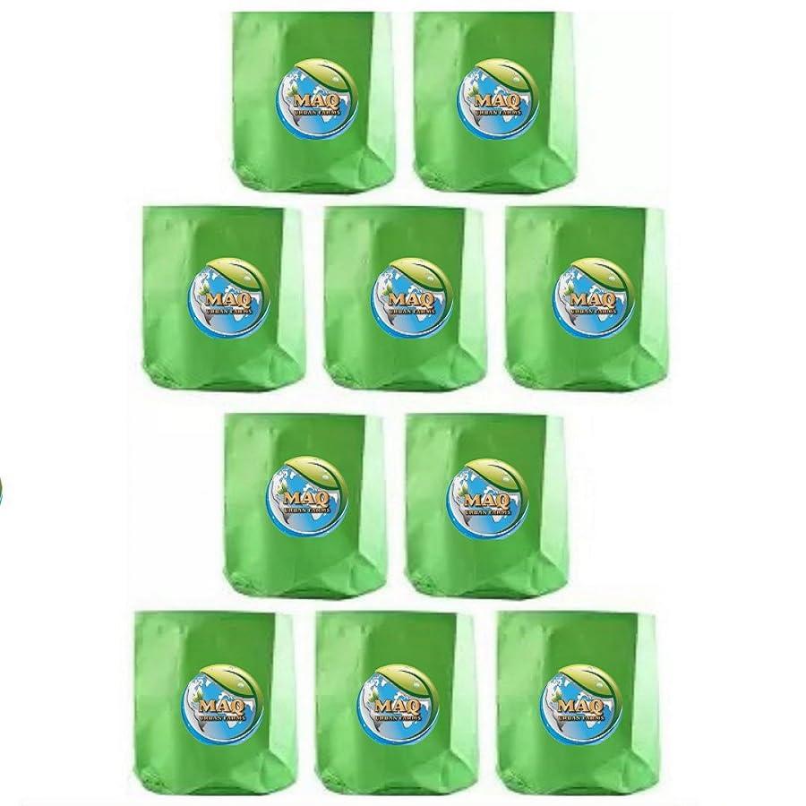 MASHKI HDPE Grow Bags for Home, Terrace & Balcony Gardening – Big Size Vegetable Plant Grow Bags (15x15, 18"x18" & 24"x24" – Heavy Duty, UV Stabilized) (10, 15x15 Inches)