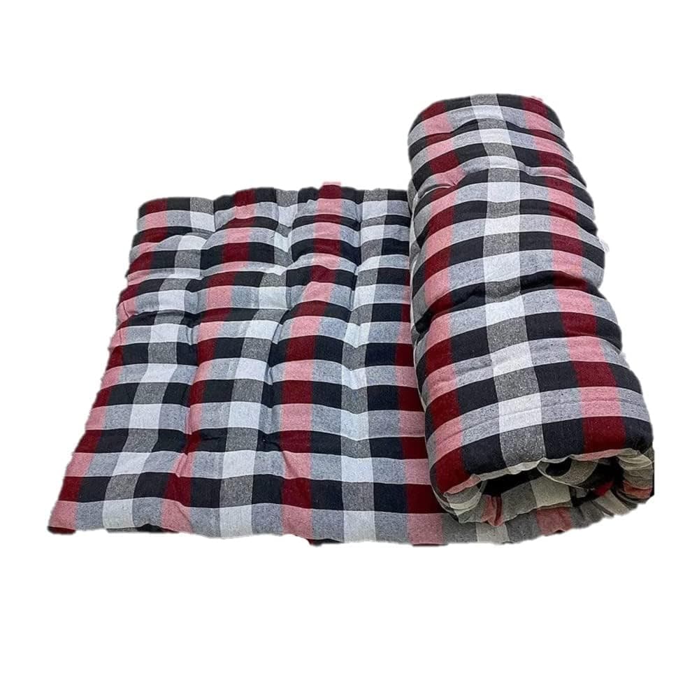 Unite Source Soft Cotton Filled Bed Mattress, Slim Firm Foldable Gadda for Floor, Bed, Travelling, Multipurpose, Light Weight, Single Size Mattress (72x3 6 Inches)