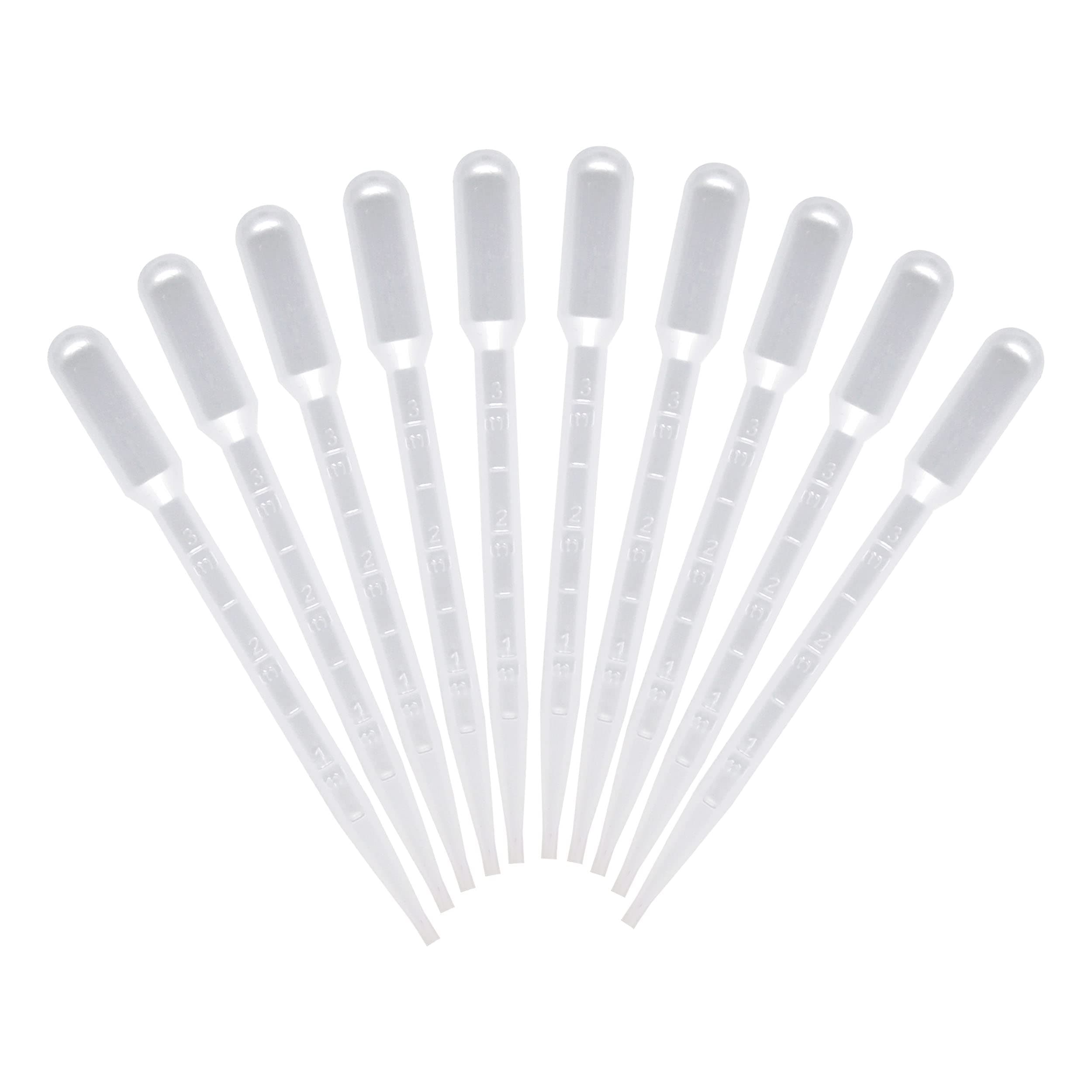 nsb herbals 3 ml Transfer Graduated Pipettes Graduated 0.5 ml Dropper, Ink Filler (Pack of 10)